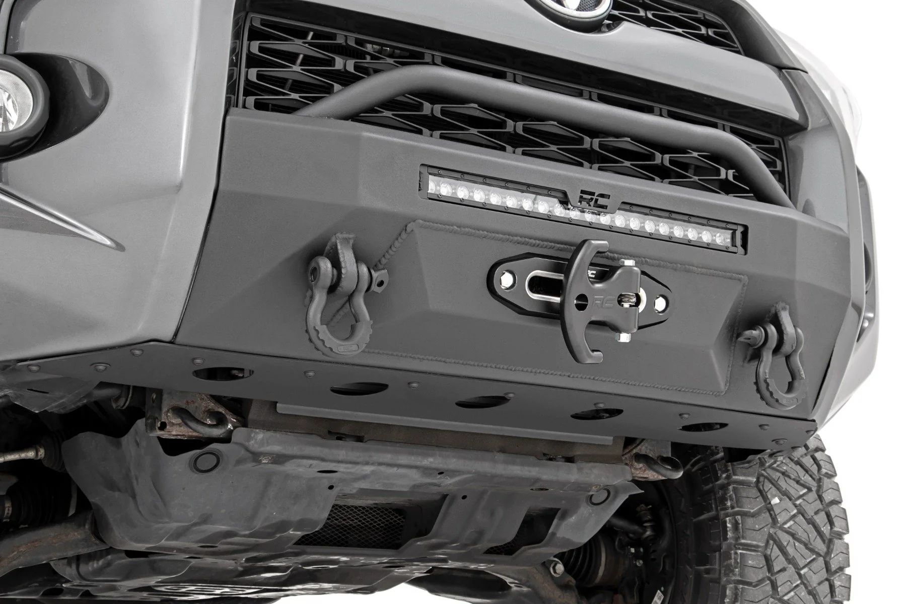 Rough Country Front Hybrid Bumper Kit w/Black DRL LED Toyota 14-21 4Runner 10745 - Image 6