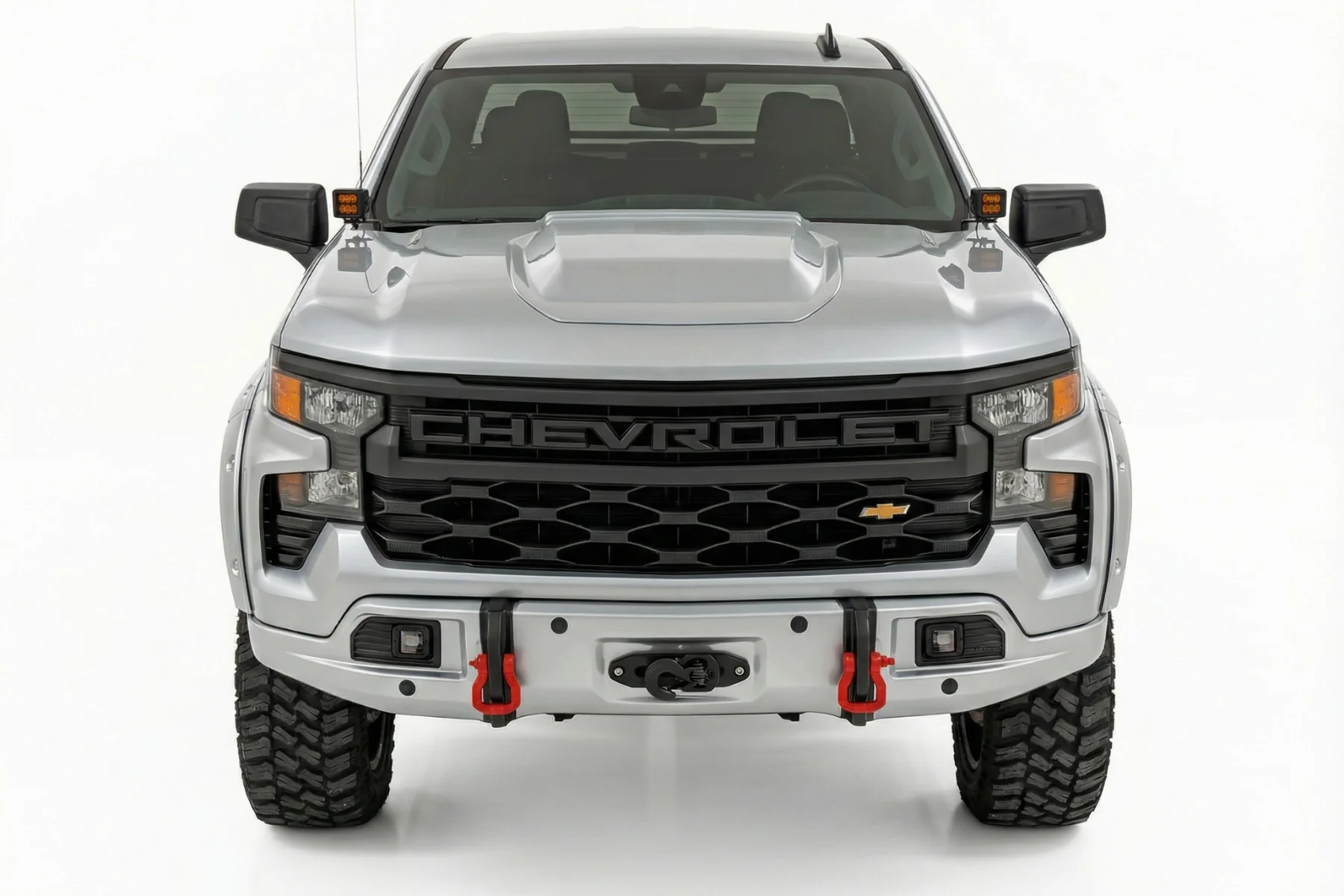 Rough Country FXS Bumper 12000S GAN Silver Ice Metallic Silverado 1500 23-26 13007-GAN - Image 2