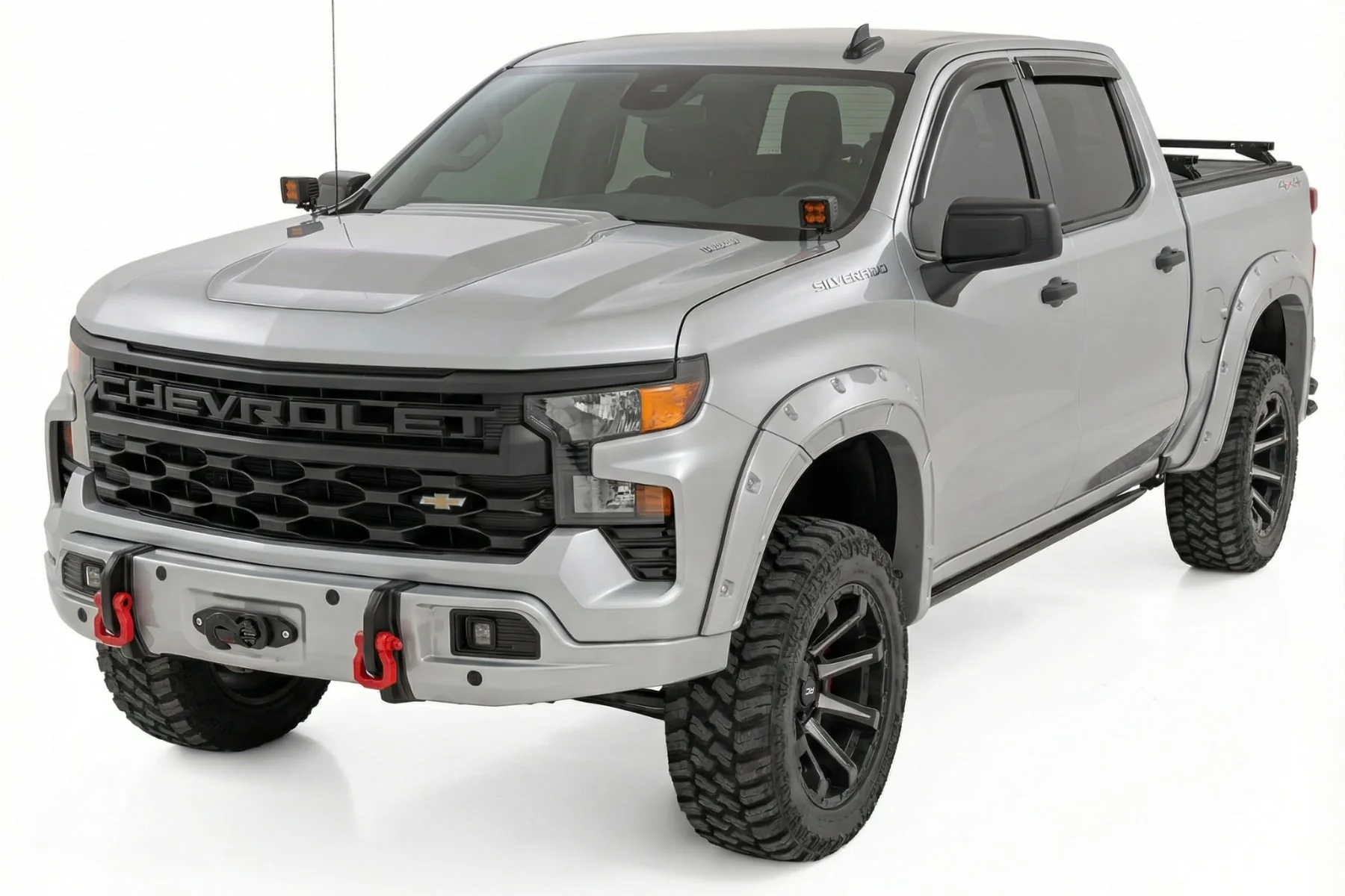 Rough Country FXS Bumper 12000S GAN Silver Ice Metallic Silverado 1500 23-26 13007-GAN - Image 3