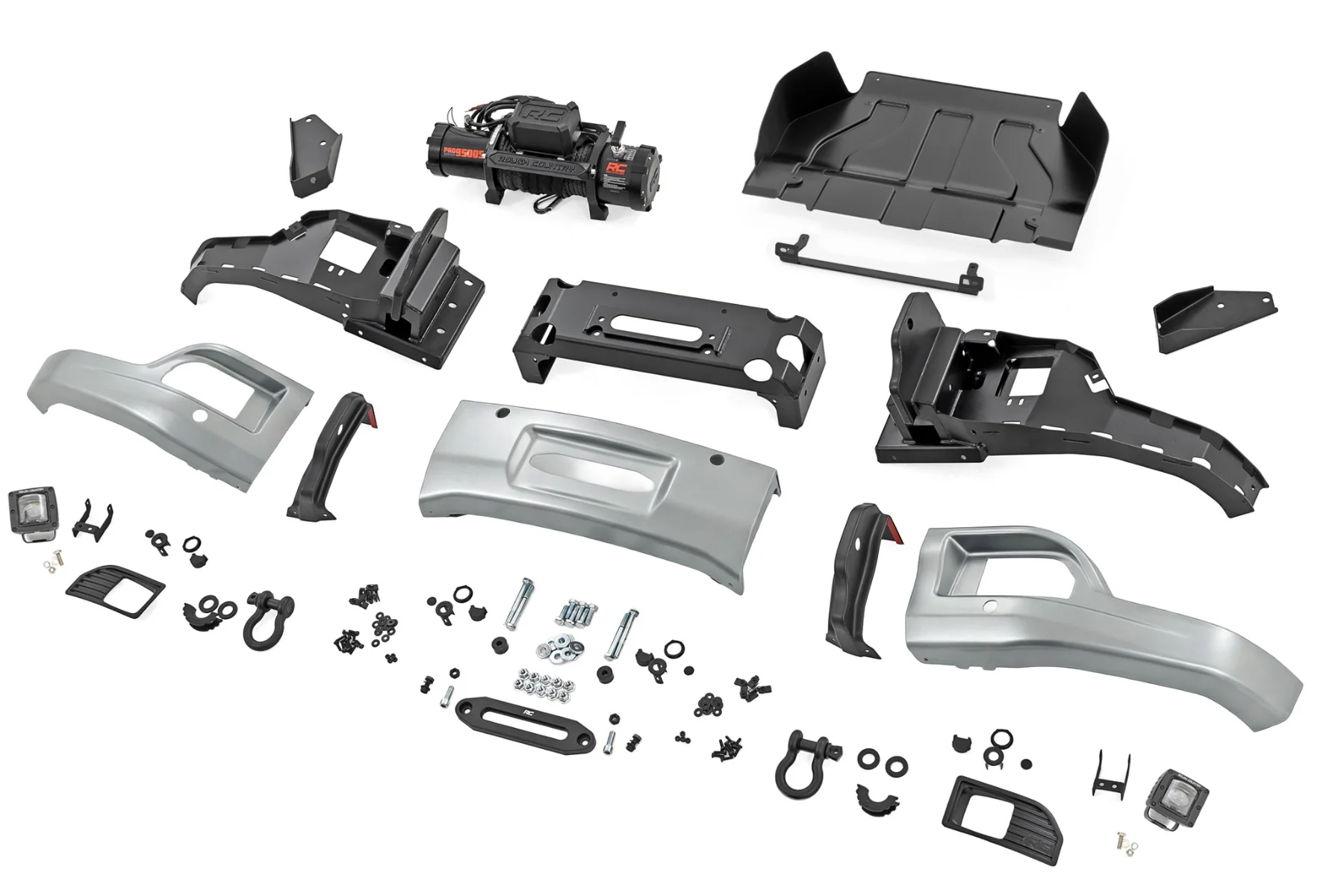 Rough Country FXS Bumper 12000S GAN Silver Ice Metallic Silverado 1500 23-26 13007-GAN - Image 6