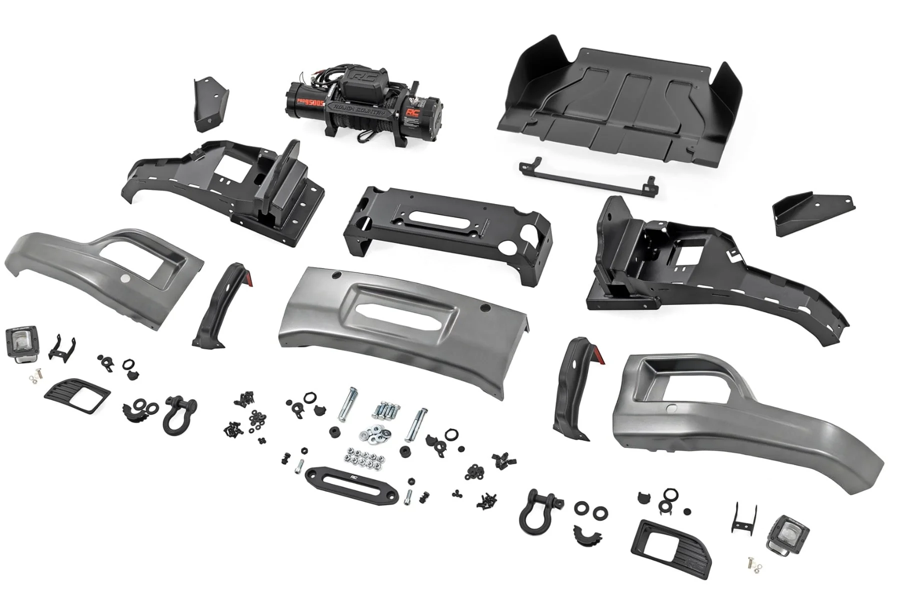Rough Country FXS Bumper 12000S GXD Sterling Grey Metallic Silverado 1500 23-26 13007-GXD - Image 6