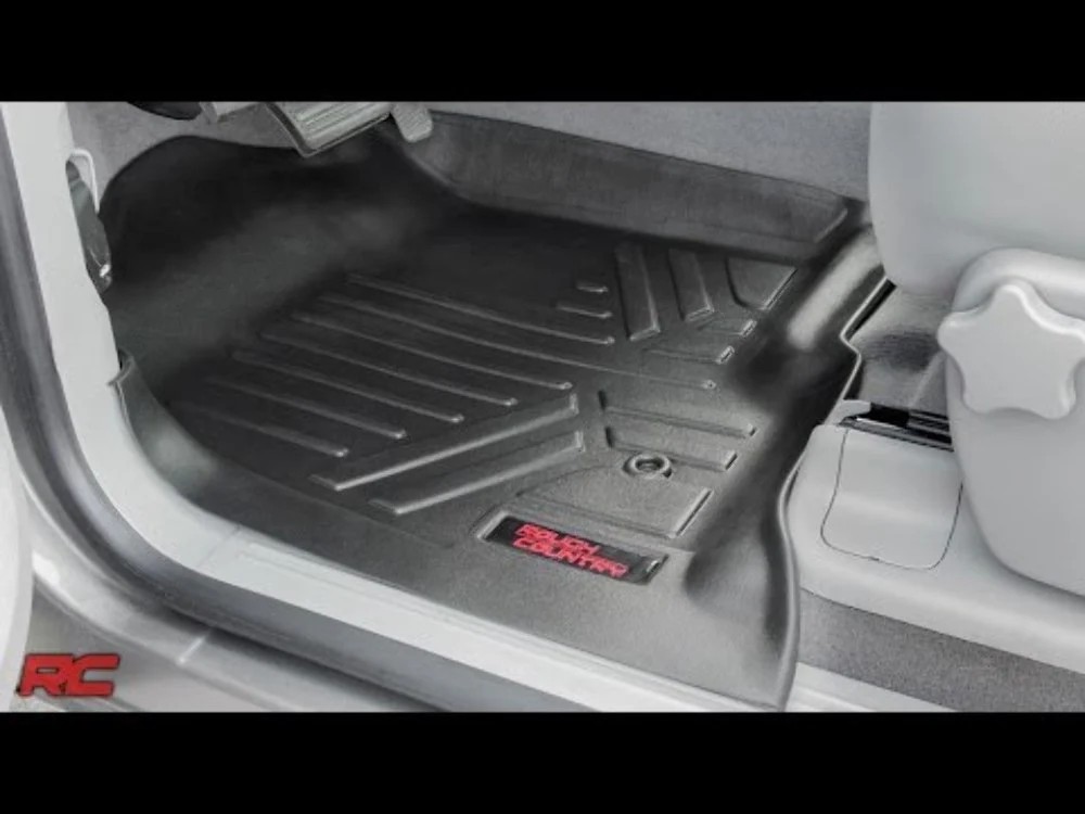 Rough Country GM HD Floor Mats 07-13 Silv/Sierra 07-14 HD Crew Cab Bucket Seats M-20713 - Image 3