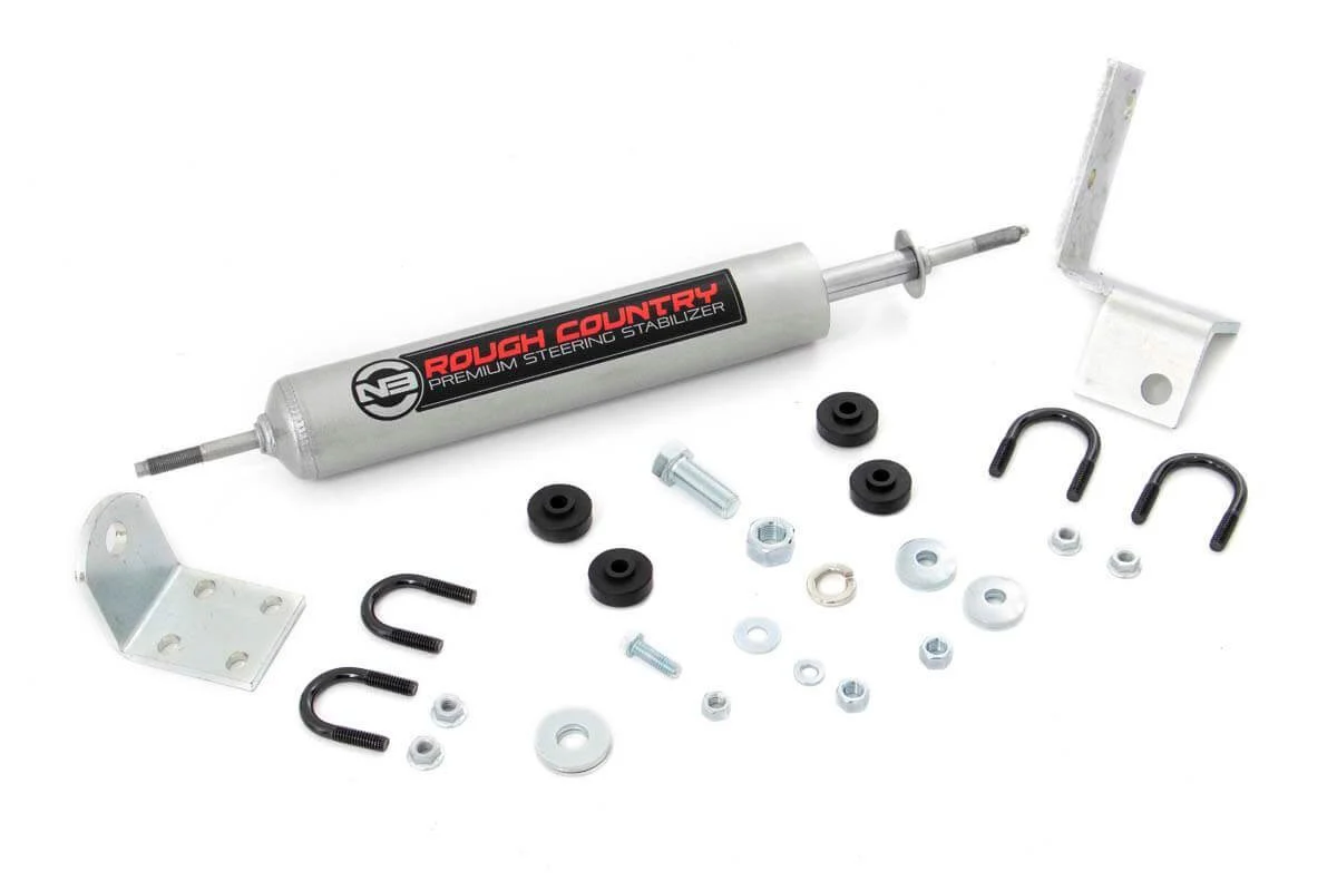 Rough Country GM N3 Steering Stabilizer 88-06 GM 1500 88-00 GM 2500 No Lift 4x4 8732630 - Image 3