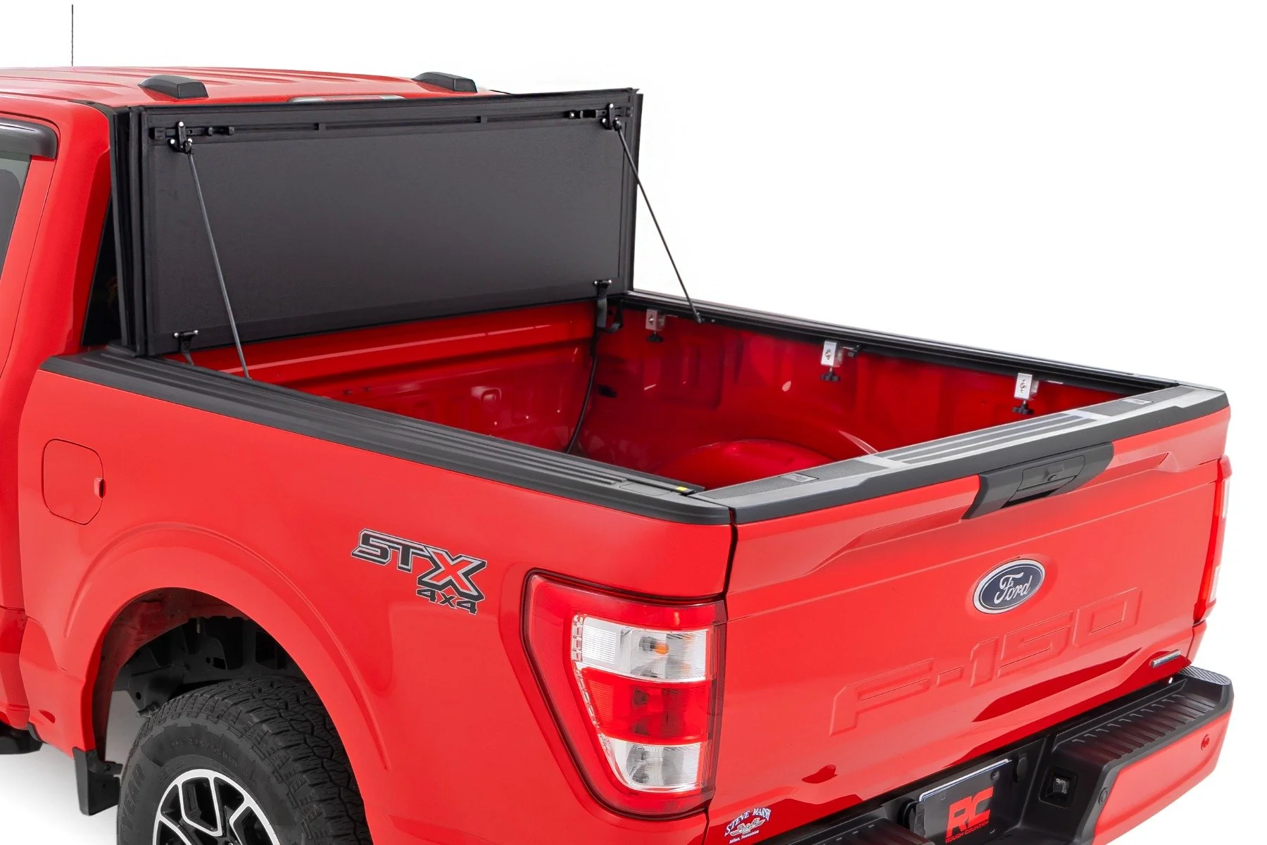 Rough Country Hard Tri-Fold Flip Up Bed Cover 5'7" Ford F-150 15-20 49220550 - Image 2