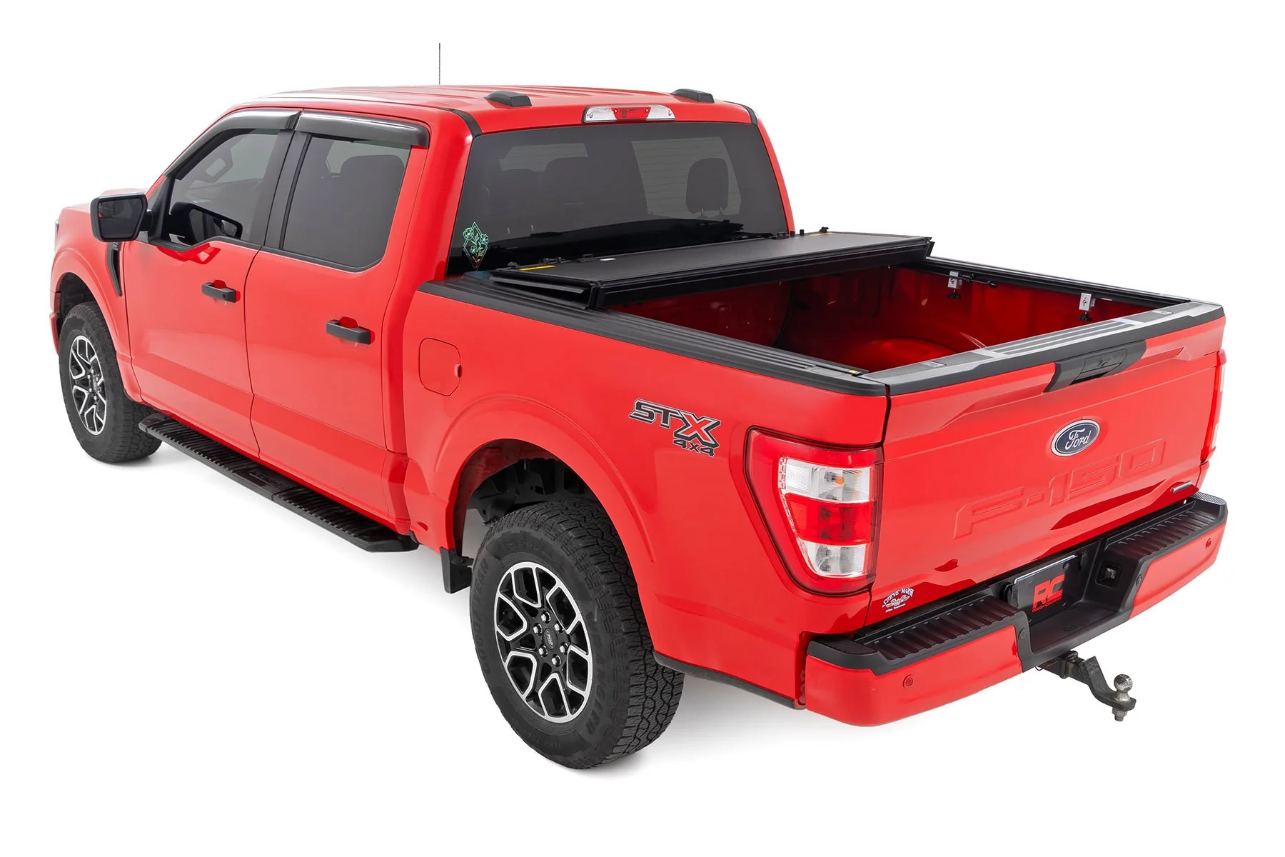Rough Country Hard Tri-Fold Flip Up Bed Cover 5'7" Ford F-150 15-20 49220550 - Image 5