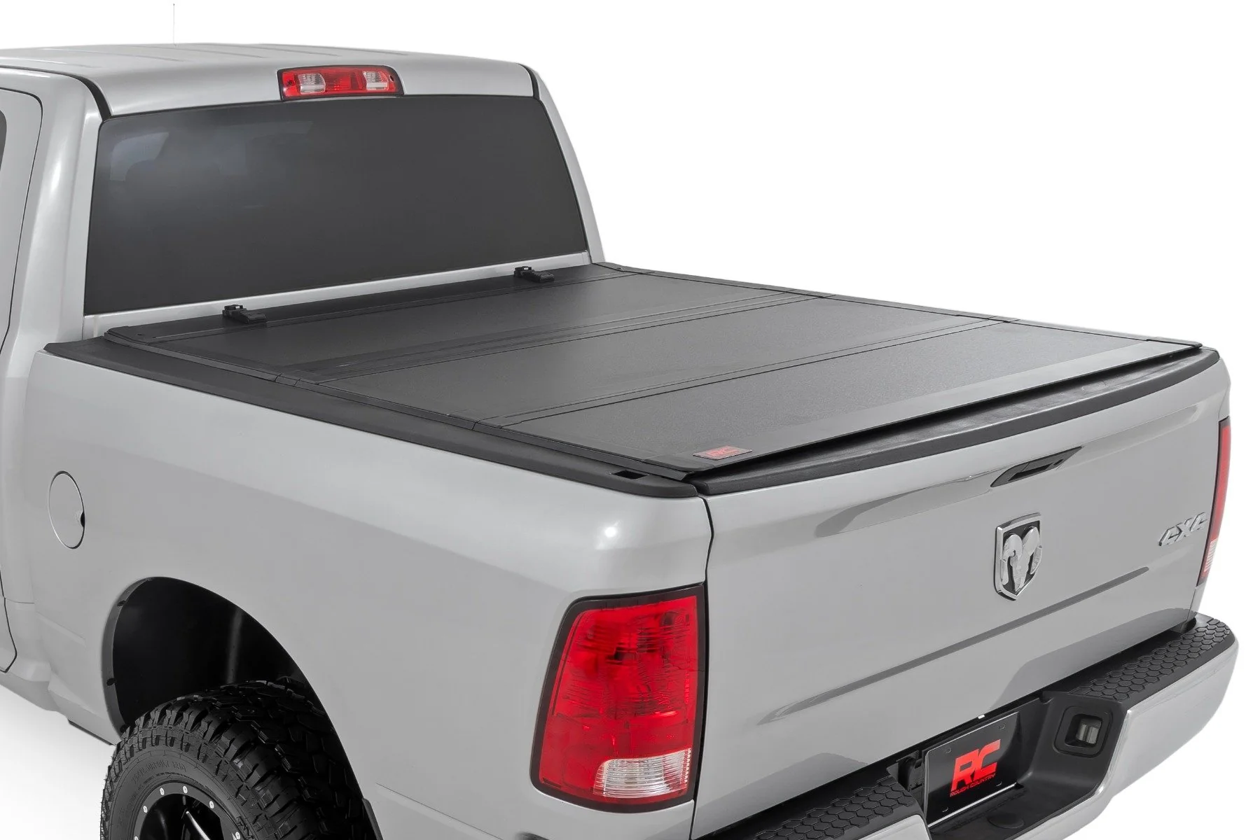 Rough Country Hard Tri-Fold Flip Up Bed Cover 5'7" Ram 1500 09-18 49319550