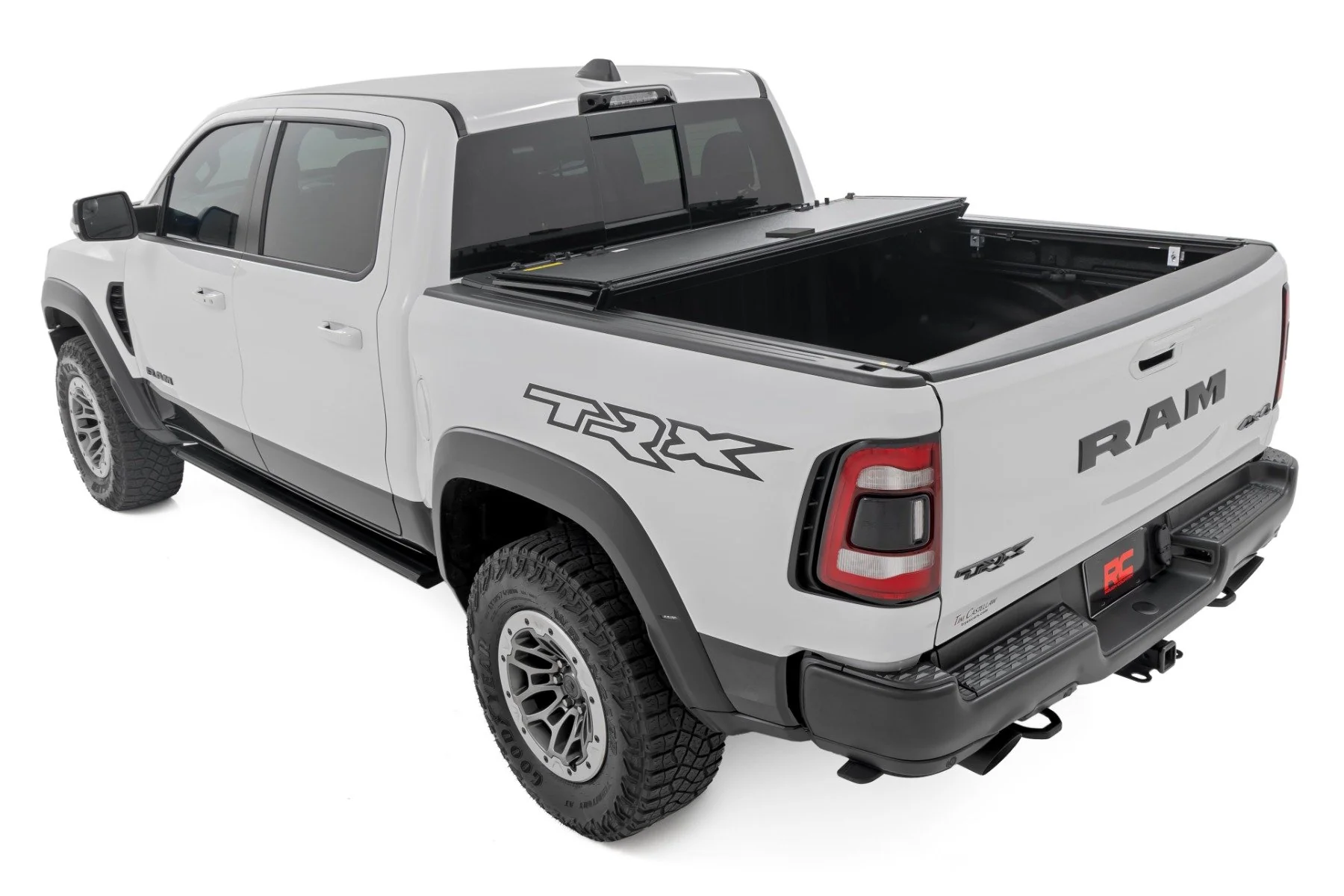 Rough Country Hard Tri-Fold Flip Up Bed Cover 6'4" Ram 1500 19-23 TRX 21-23 49320650 - Image 5