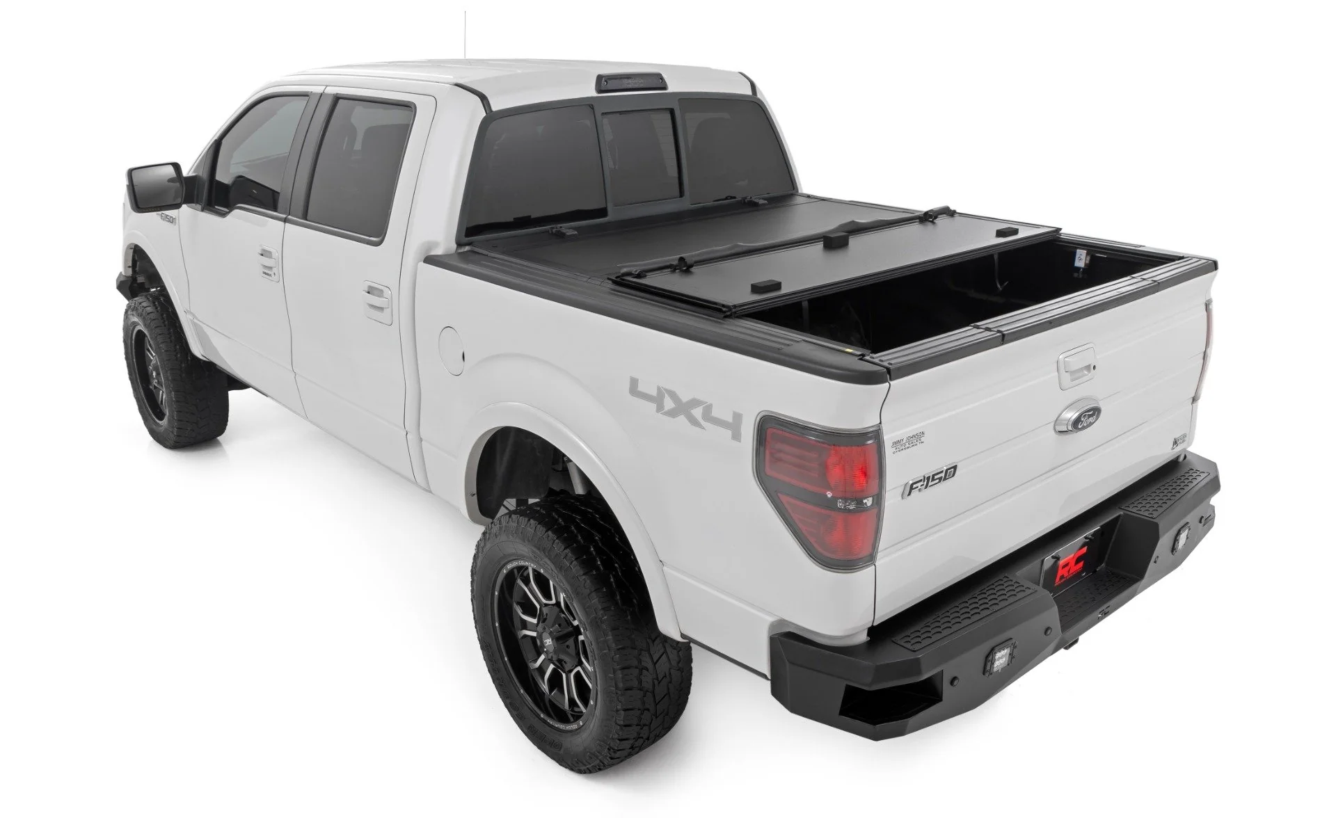 Rough Country Hard Tri-Fold Flip Up Bed Cover 6'7" Ford F150 04-14 49214650 - Image 4