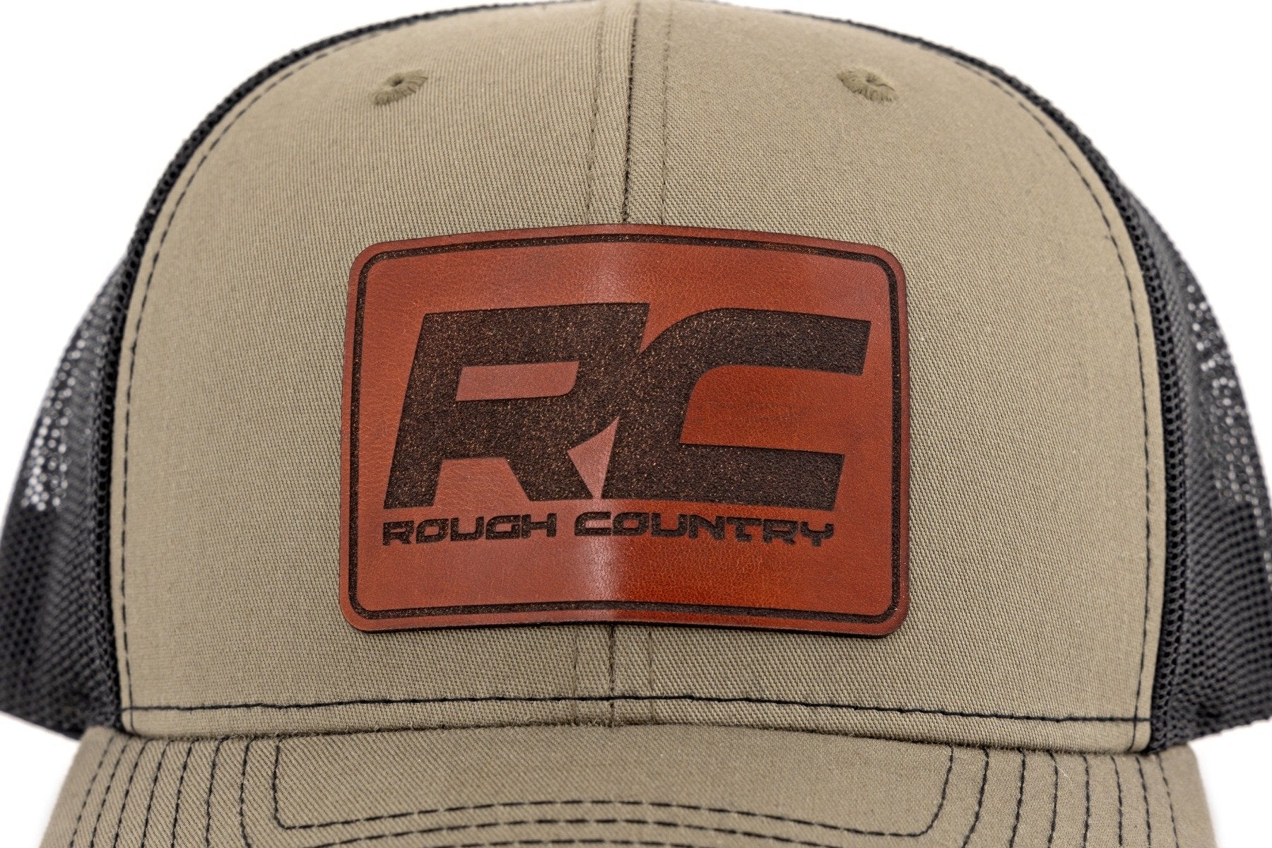 Rough Country Hat | Black Mesh RC Patch | Brown/Leather - Richardson 112 84119 - Image 3