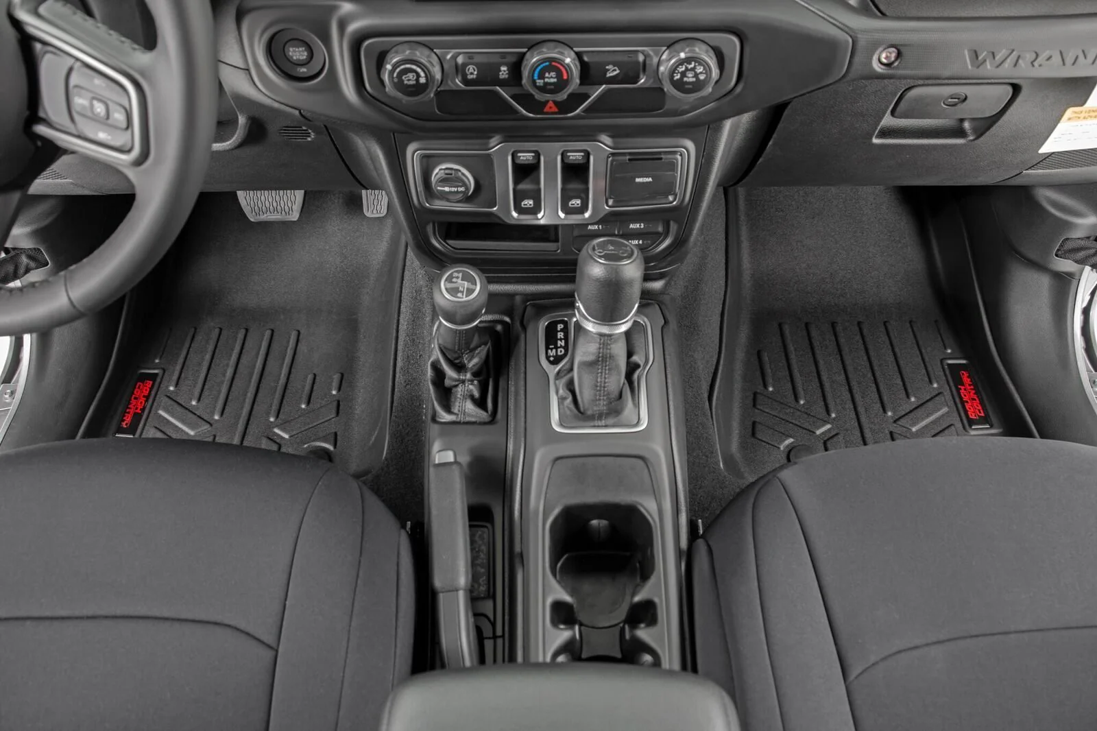 Rough Country HD Floor Mats F&R Under Seat No Lock Storage for 20 Gladiator JT M-61505 - Image 2