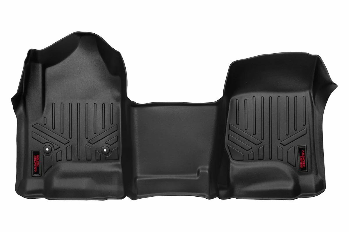 Rough Country Heavy Duty Floor Mats [Front 1pc]-14-19 Chevy Silverado/GMC Sierra M-2114