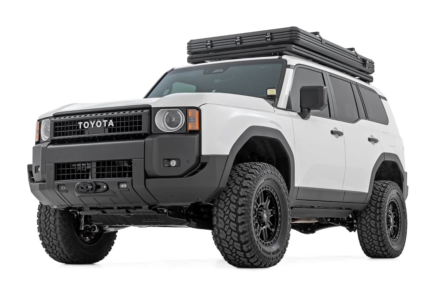 Rough Country Hidden Winch Mount White SAE Fog for Toyota Land Cruiser 4WD 24-25 10747A - Image 3