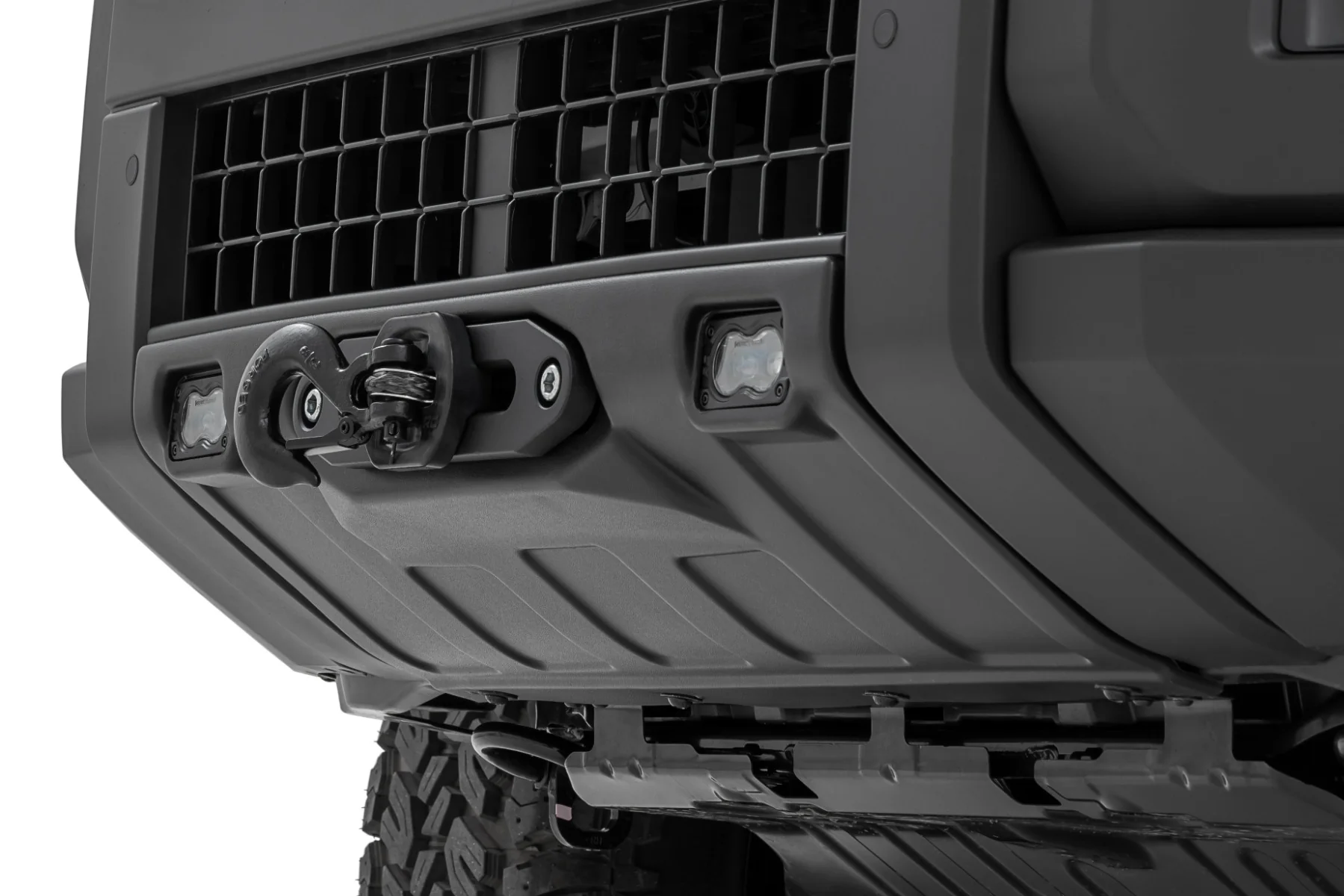 Rough Country Hidden Winch Mount Yellow SAE PRO9500S for Land Cruiser 24-25 10752 - Image 2