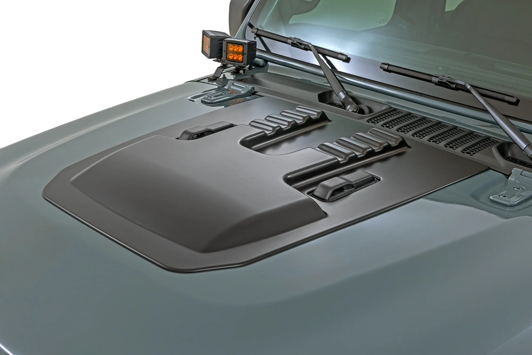Rough Country Hood Scoop | PGK Tank | for Jeep Gladiator JT/Wrangler JL 4WD (2018-2025) HS60010-PGK - Image 3