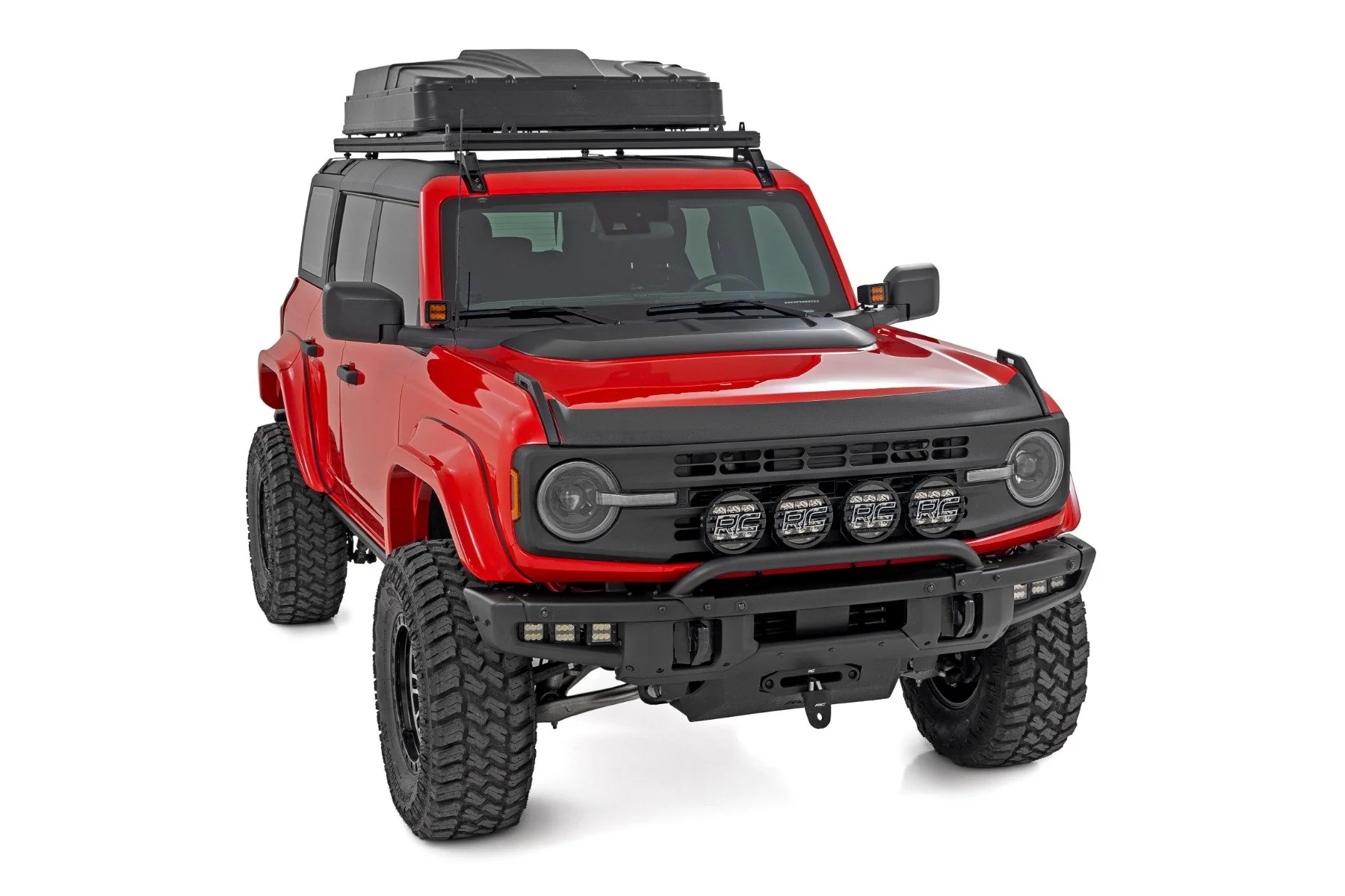 Rough Country Hood Scoop | PQ Race Red | for Ford Bronco 4WD (2021-2025) HS30020-PQ - Image 2