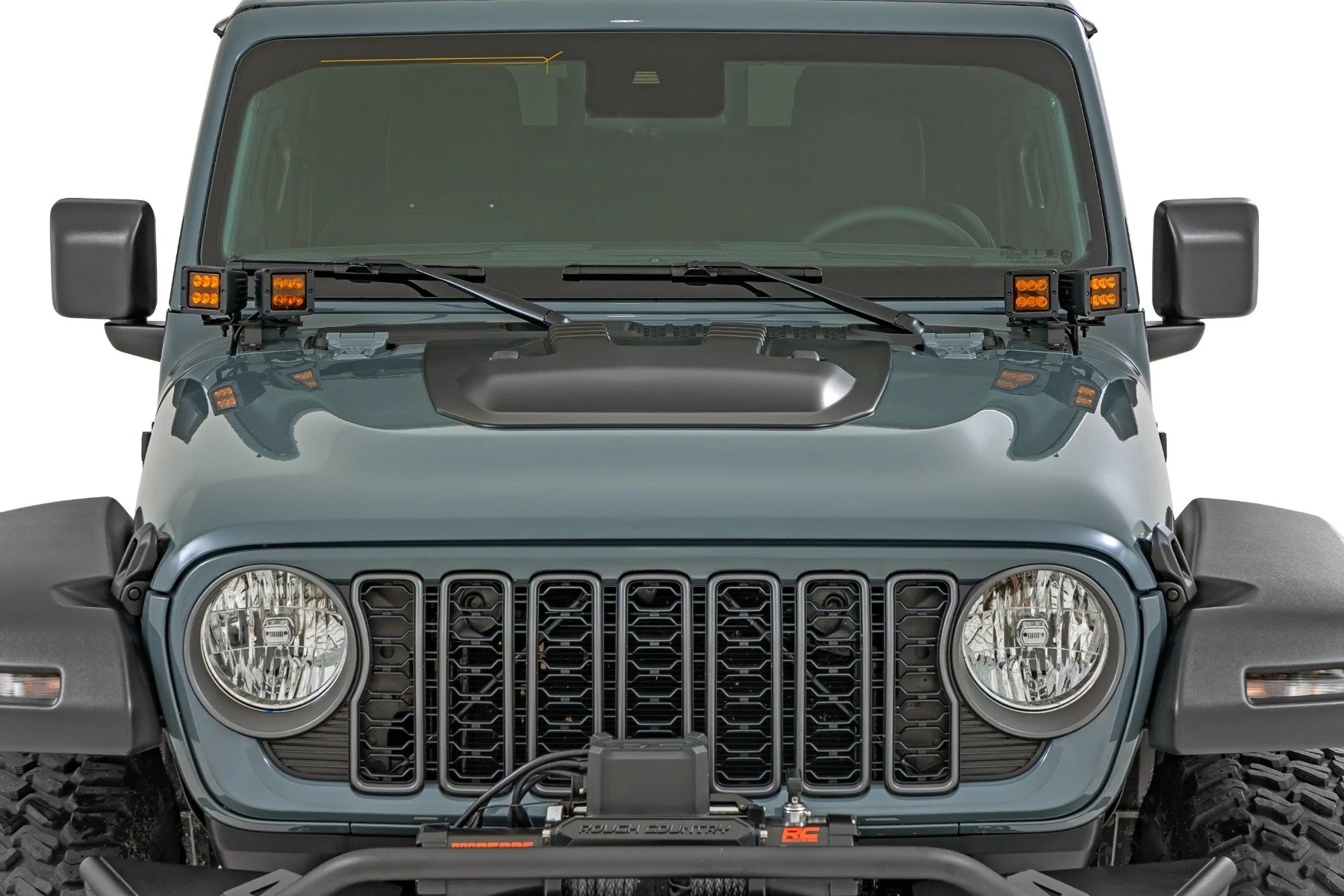 Rough Country Hood Scoop | PY5 Nacho | for Jeep Gladiator JT/Wrangler JL 4WD (2018-2025) HS60010-PY5 - Image 2