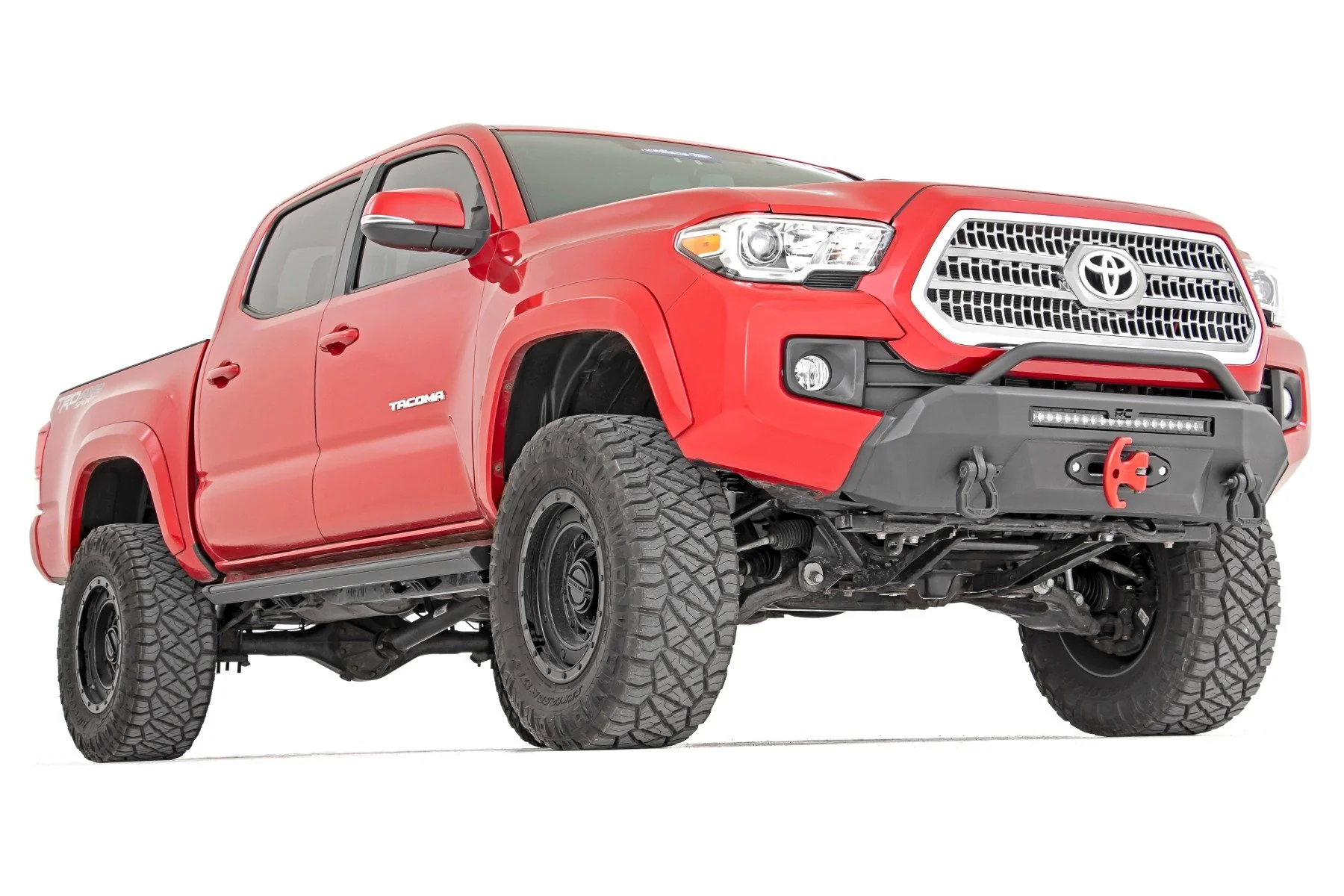 Rough Country Hybrid Bumper W/ Winch Synthetic Rope Toyota Tacoma 4WD 16-23 10715 - Image 3