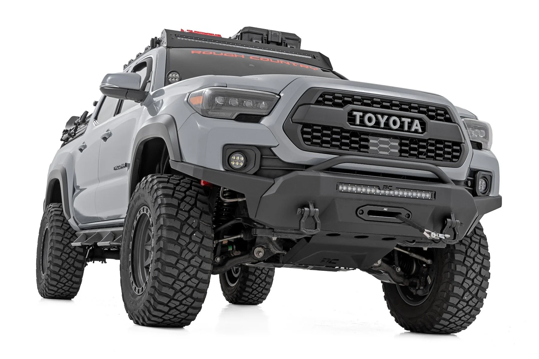 Rough Country LED Fog Lights Black Series 3.5" Amber DRL Toyota Tacoma 16-22 71095 - Image 4
