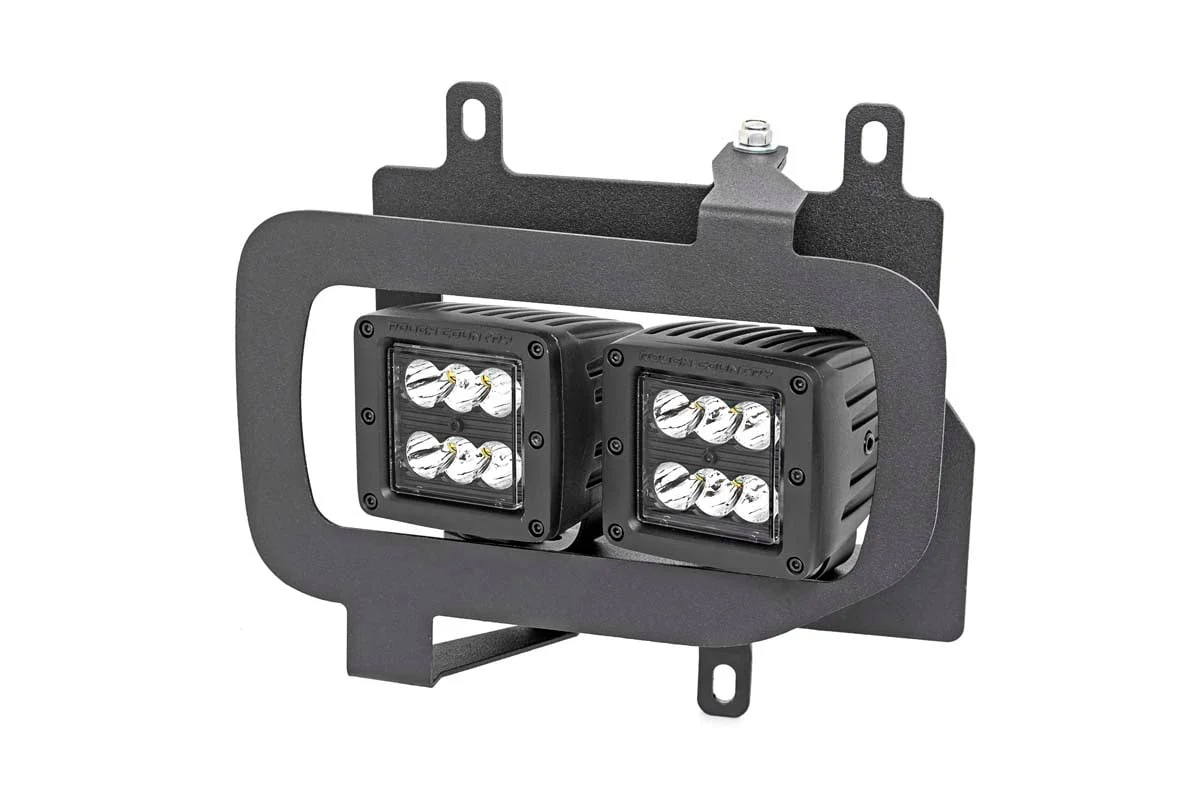 Rough Country LED Fog Mount Dual 2" Black Pairs Spot/Flood Ford F-150 15-17 70865 - Image 2