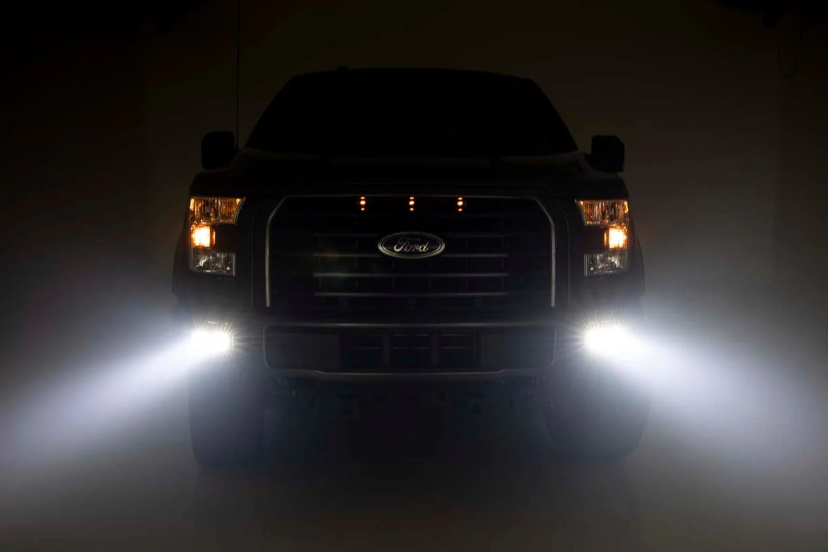 Rough Country LED Fog Mount Dual 2" Black Pairs Spot/Flood Ford F-150 15-17 70865 - Image 5