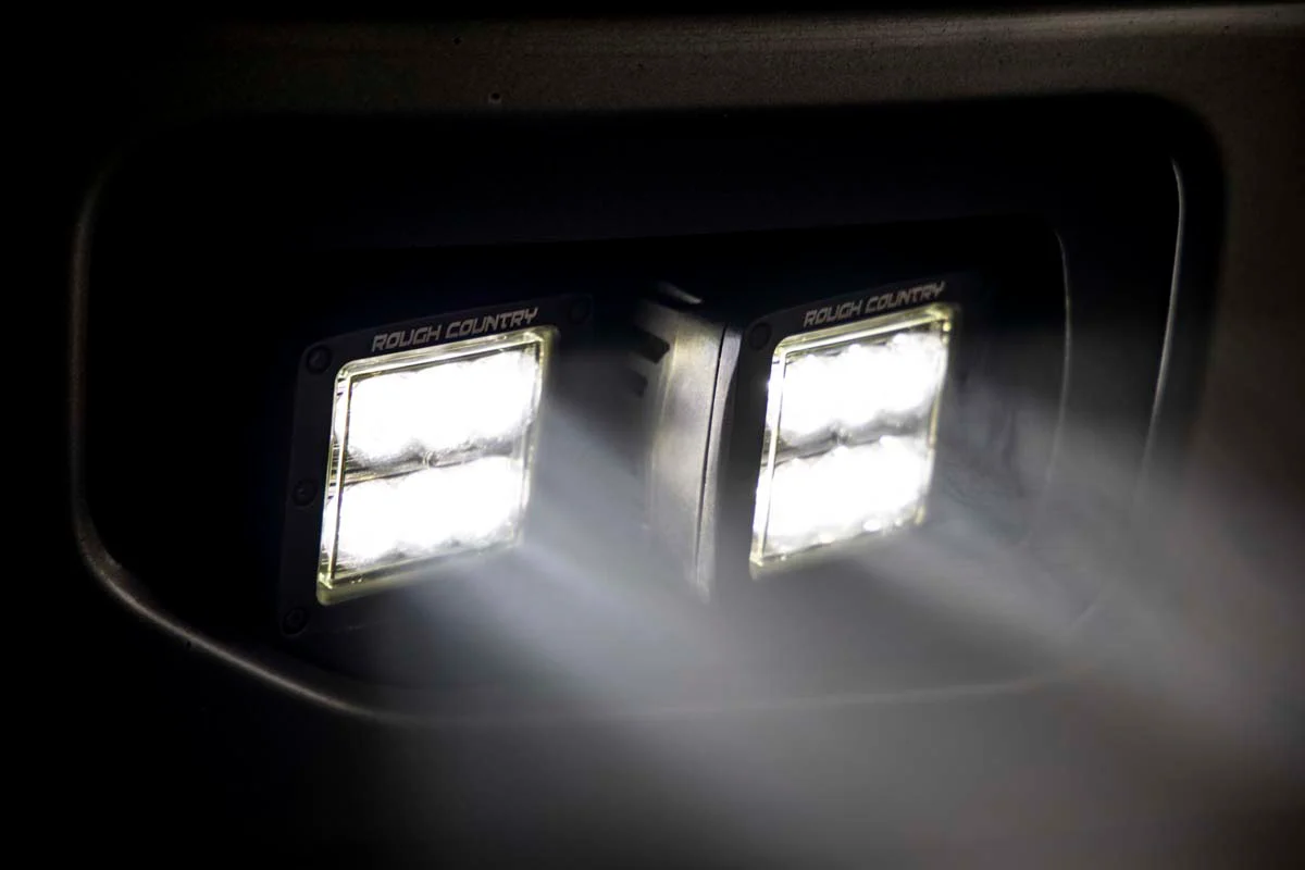 Rough Country LED Fog Mount Dual 2" Black Pairs Spot/Flood Ford F-150 15-17 70865 - Image 6