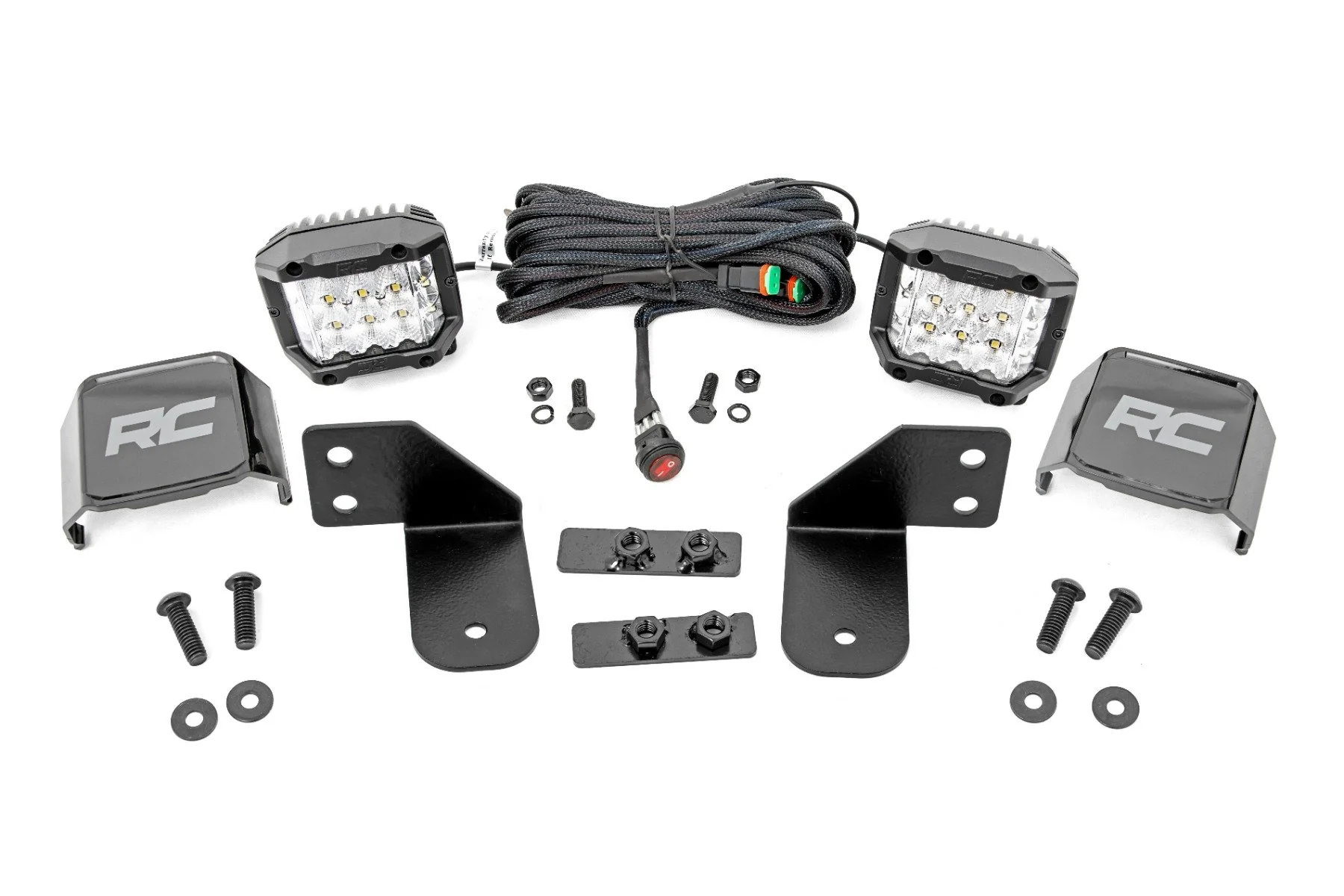 Rough Country LED Polaris Ranger 13-21 rear Mount 2" Chrome Pair work light 93144