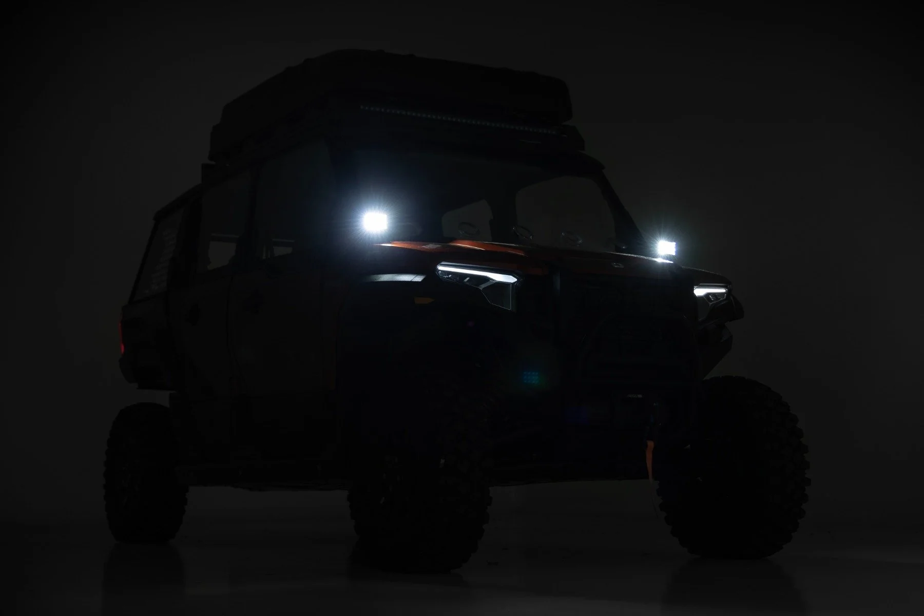 Rough Country LED Kit FRT Mount 2" Black Pair Amber DRL Polaris XPEDITION ADV 5 93303 - Image 5