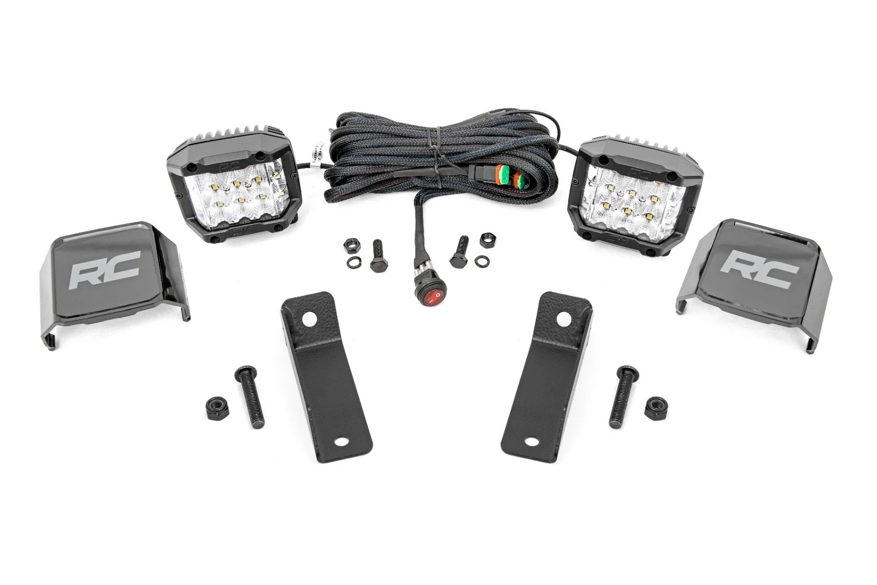 Rough Country LED Kit Rear Mount 2" Chrome Wide Angle Can-Am Maverick Sport 97083