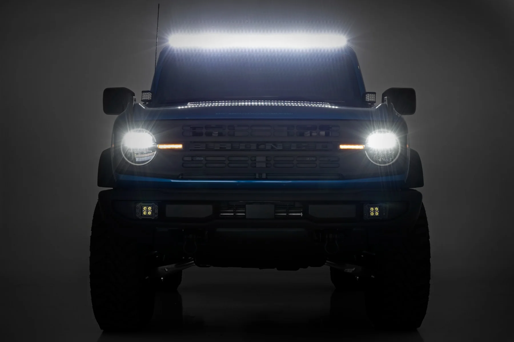 Rough Country LED Light 50" Black Series Single Row Ford Bronco 2021 71043 - Image 6