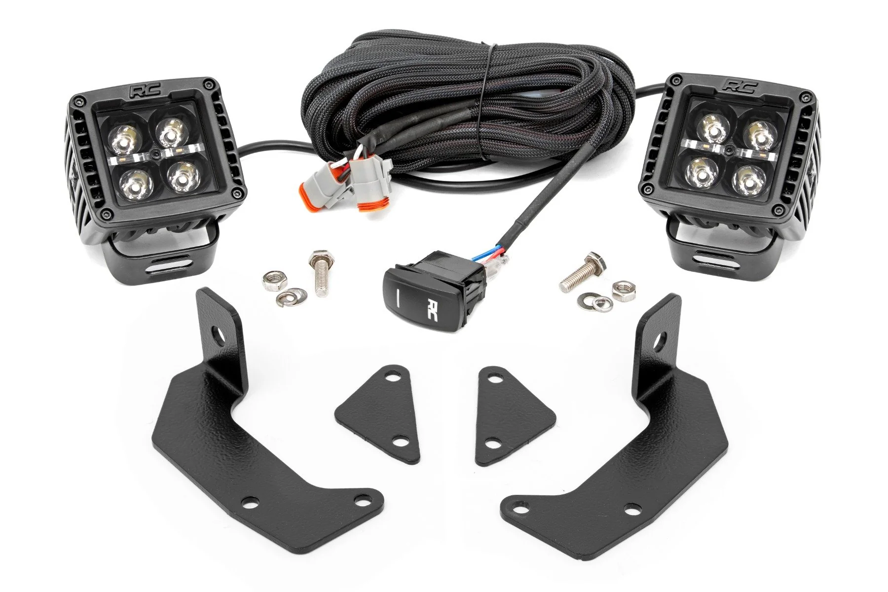 Rough Country LED Light Cage Mount 2" Black Amber DRL CFMoto UForce 1000/1000xl 96105