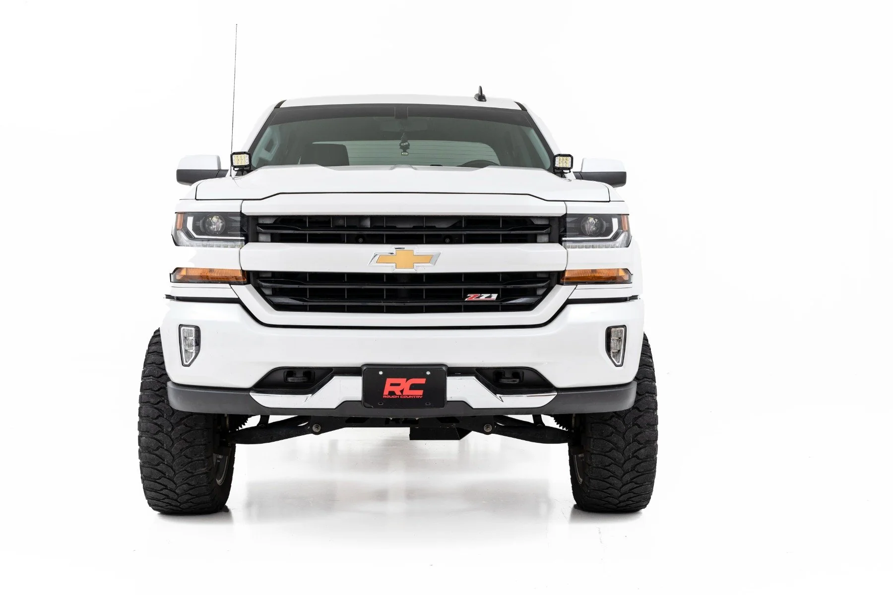 Rough Country LED Light Ditch Mount 2" Black Pair Amber DRL Chevy/GMC 1500 14-18 71055 - Image 3