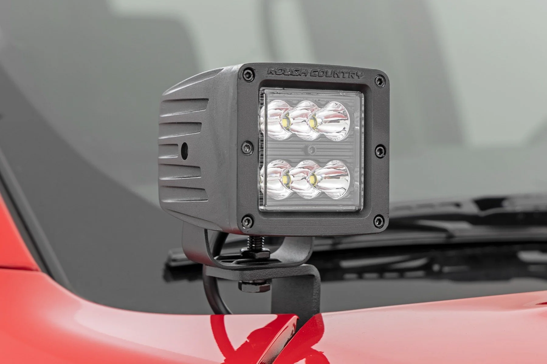Rough Country LED Light Ditch Mount 2" Black Pair Flood Nissan Frontier 2022 71065 - Image 2