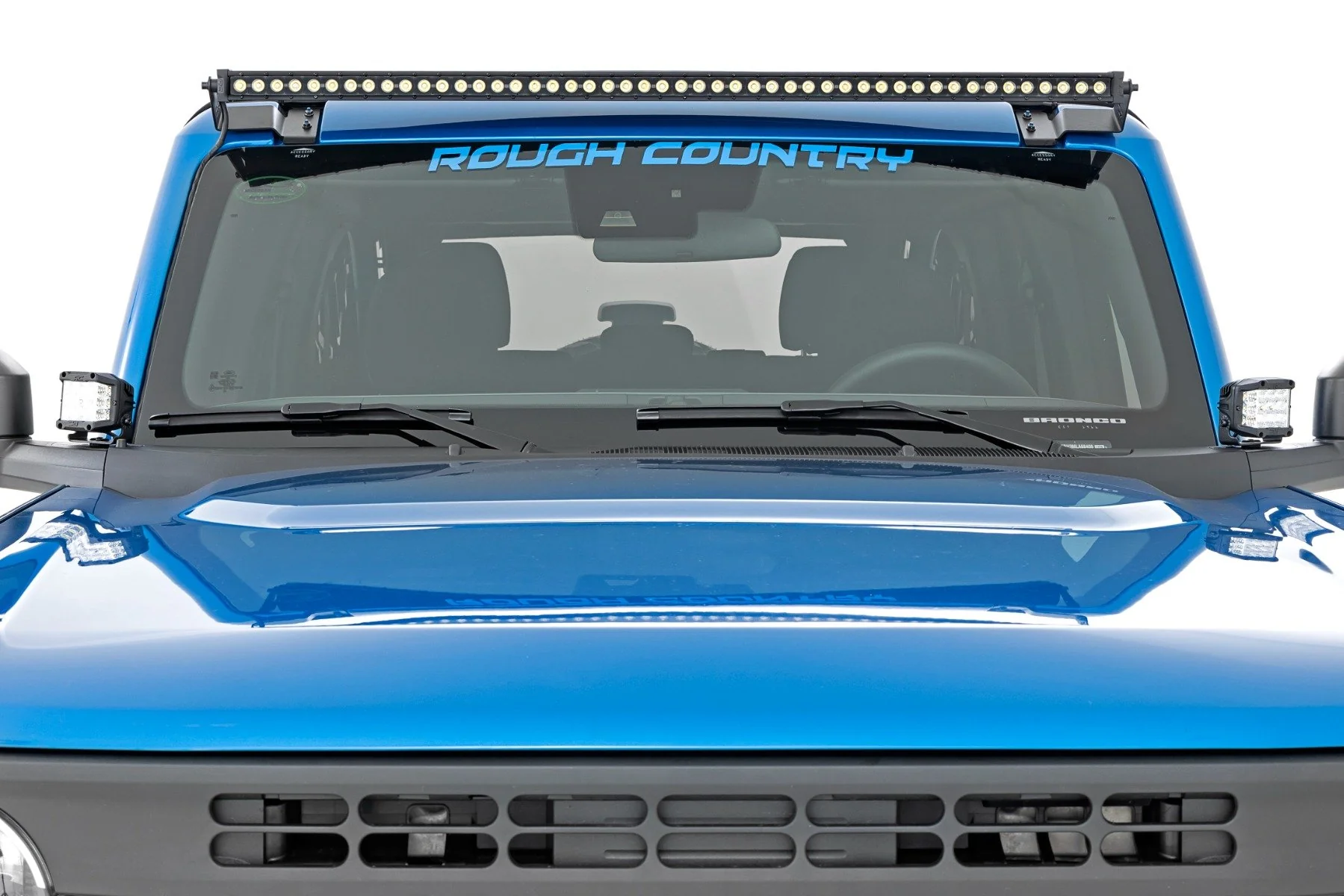 Rough Country LED Light Ditch Mount 2" Black Pair Spot Ford Bronco 2021 71047 - Image 3