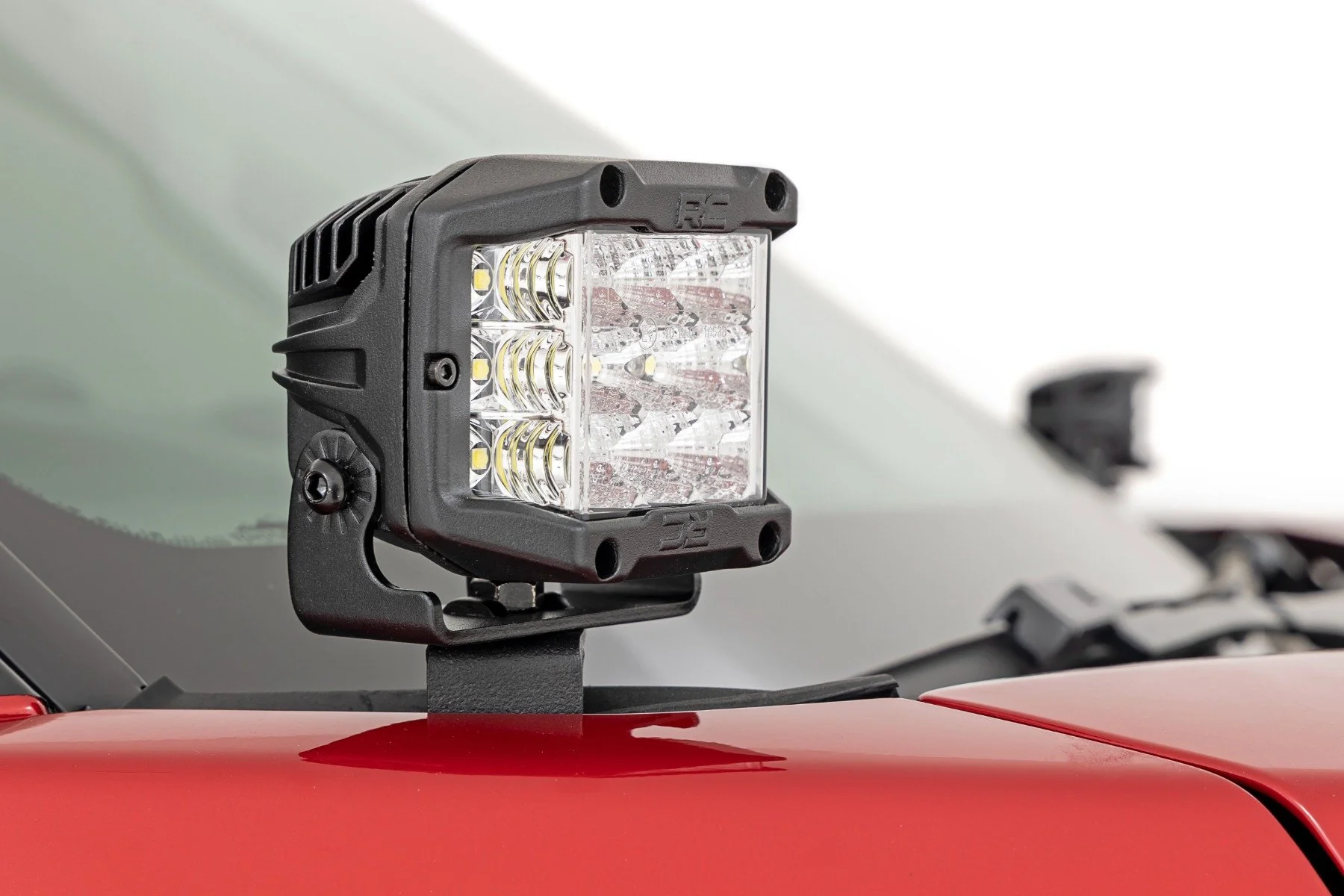Rough Country LED Light Ditch Mount 2" Black Pr White DRL Toyota Tundra 2022 71073 - Image 5