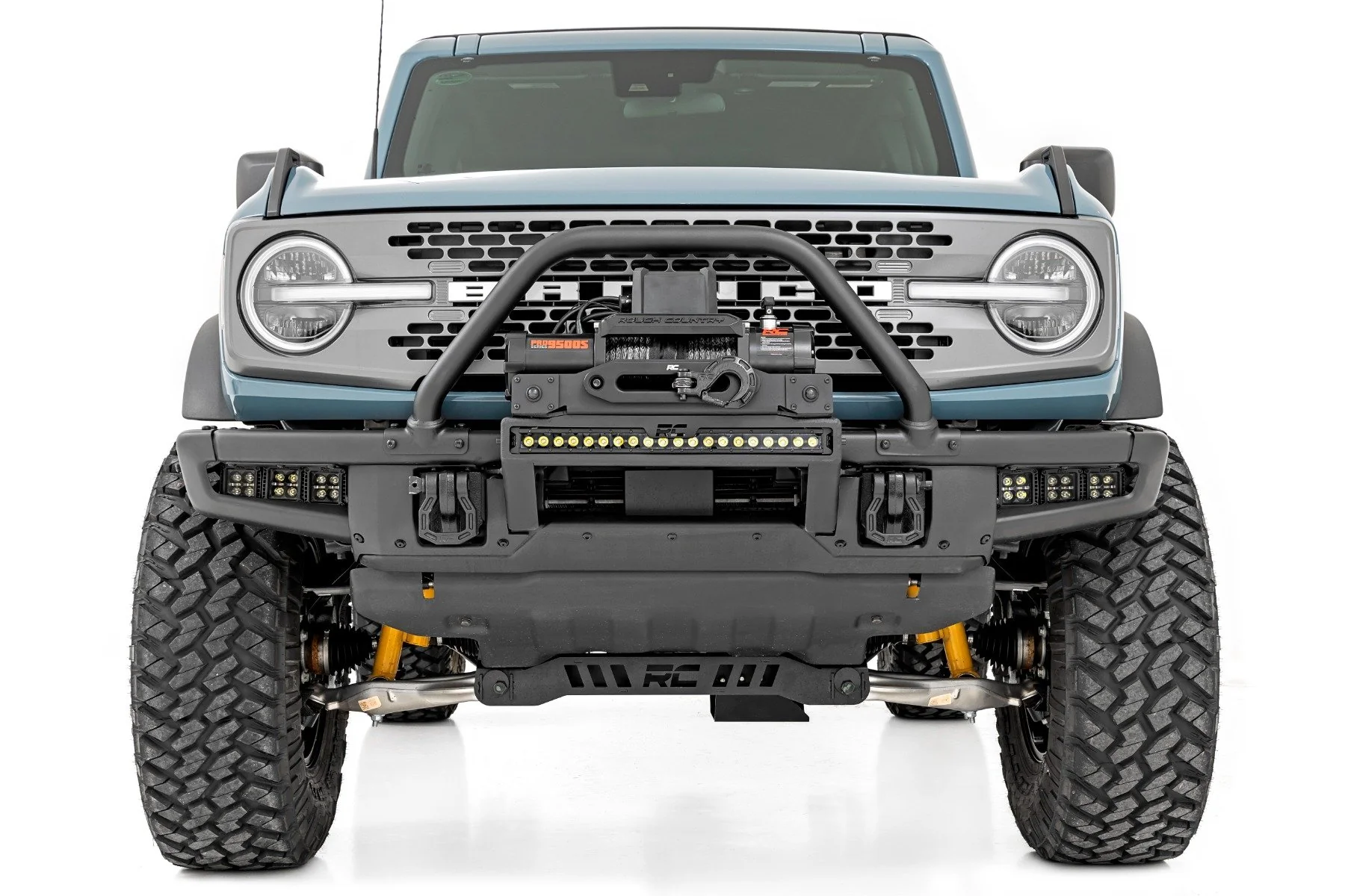 Rough Country LED Light Fog Mount Triple 2" Black White DRL Ford Bronco 21+ 51087 - Image 5