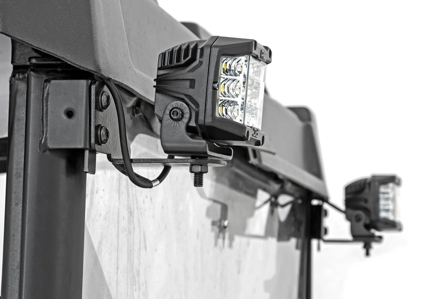 Rough Country LED Light Polaris Ranger 13-21 work light 2" Black Flood Pair 93145 - Image 2