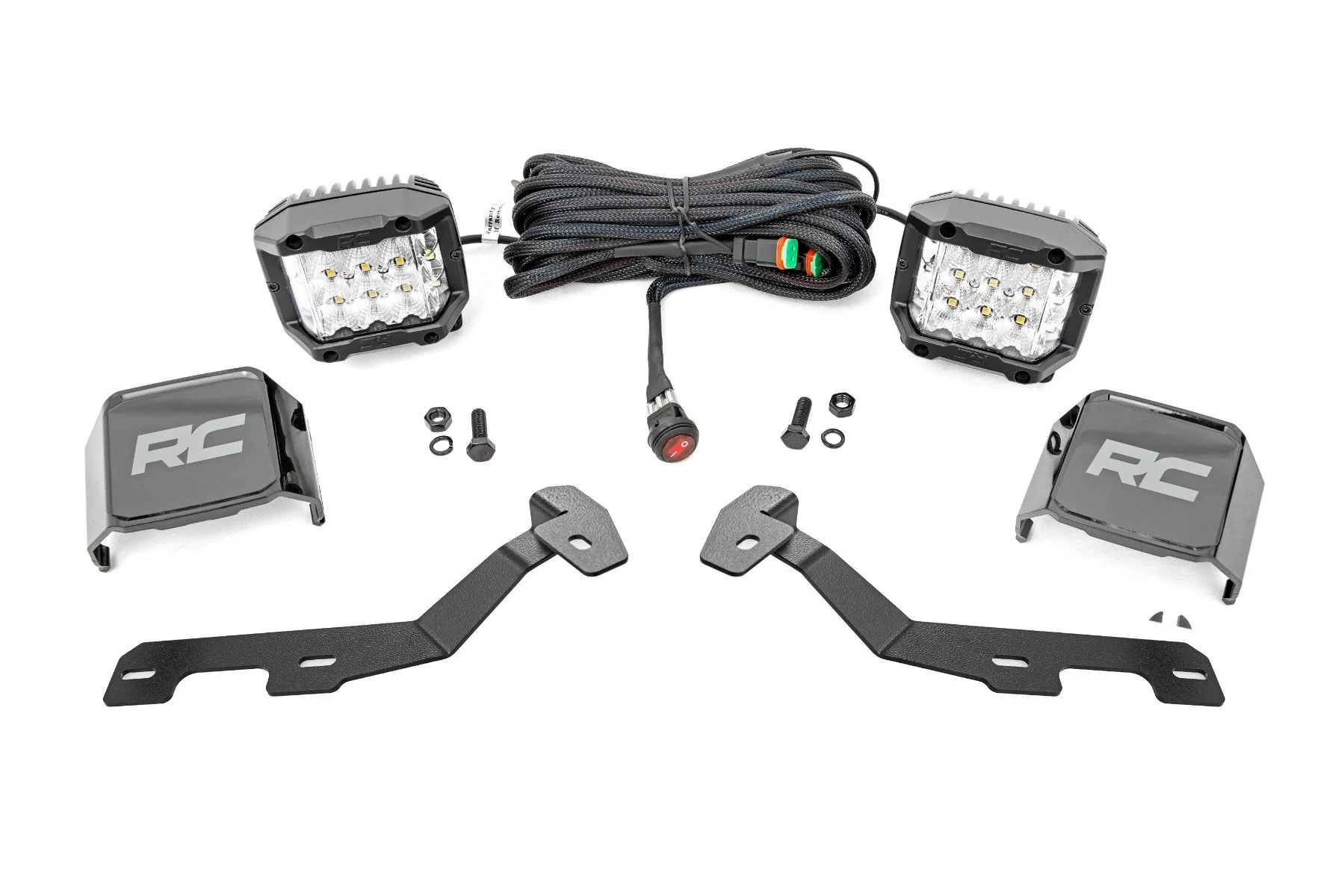 Rough Country LED Light Kit Ditch Mount 3" OSRAM Wide Ram 1500 19-24 82293