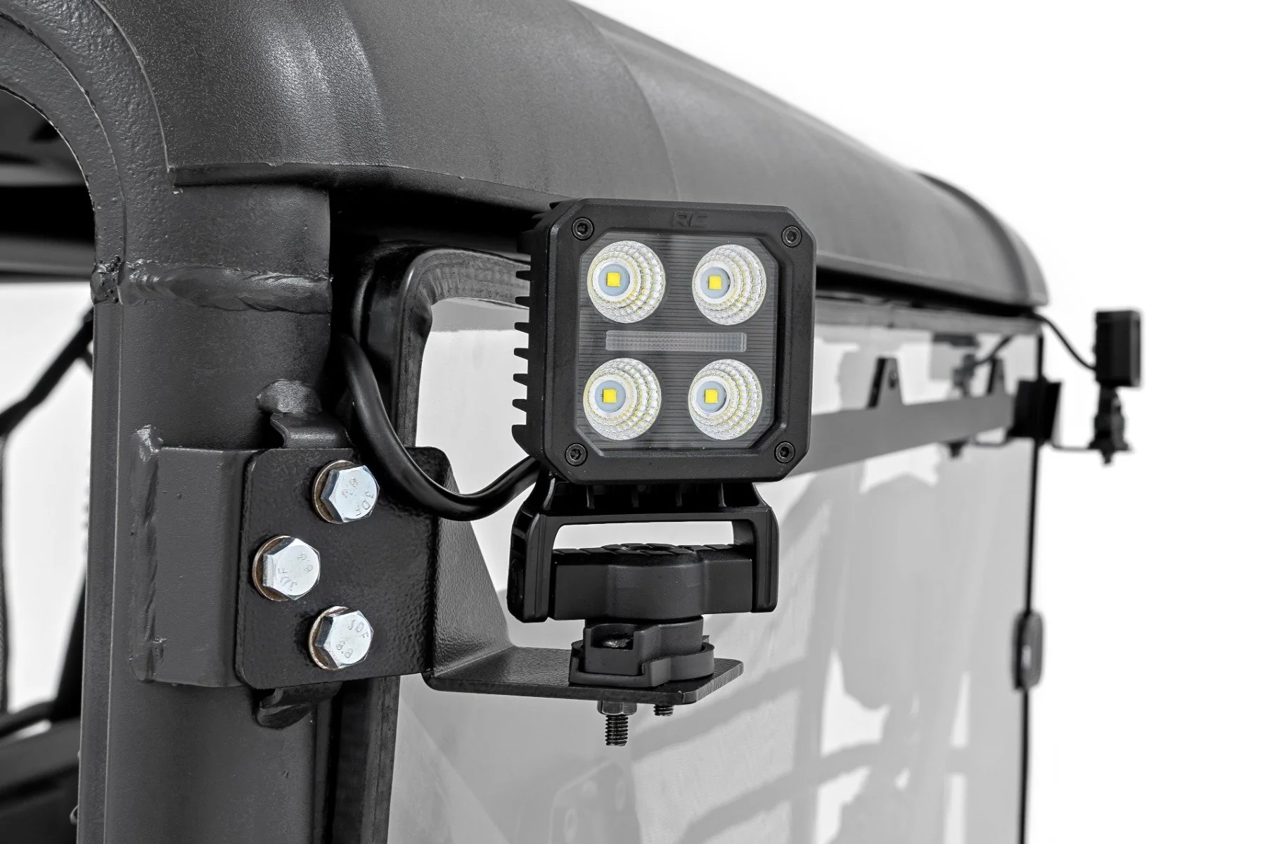 Rough Country LED Lights Rear Mount 2" Black Pair White DRL CFMOTO UFORCE 1000 96111 - Image 4