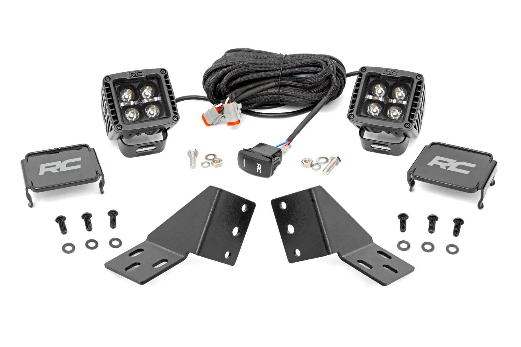 Rough Country LED Rear Mount 2" Black Amber DRL CFMOTO UFORCE U10 1000 PRO 2025 96126