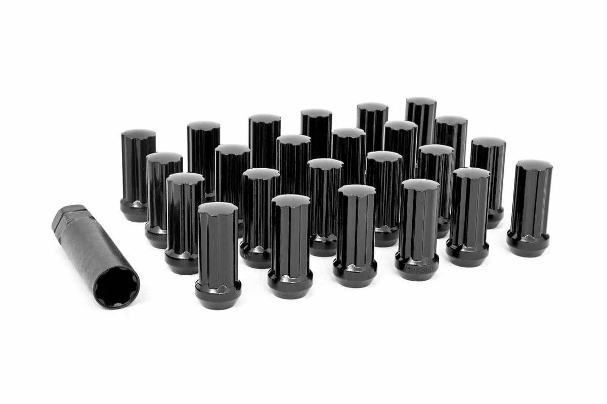 Rough Country M14 x 1.5 Lug Nut Set of 24 Black 141524BLK