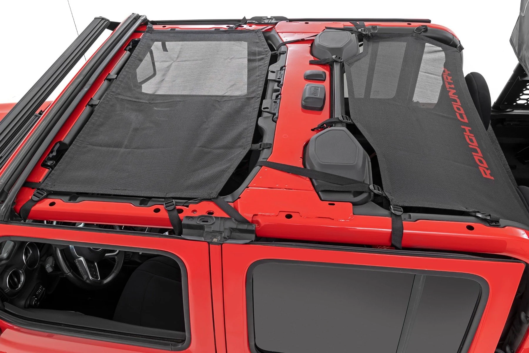 Rough Country Mesh Bikini Top Plus Black Jeep Gladiator JT 4WD 20-23 85118 - Image 2