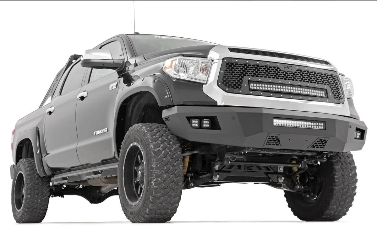 Rough Country Mesh Grille w/30in Dual Row Black Series LED 14-17 Tundra 70226 - Image 4