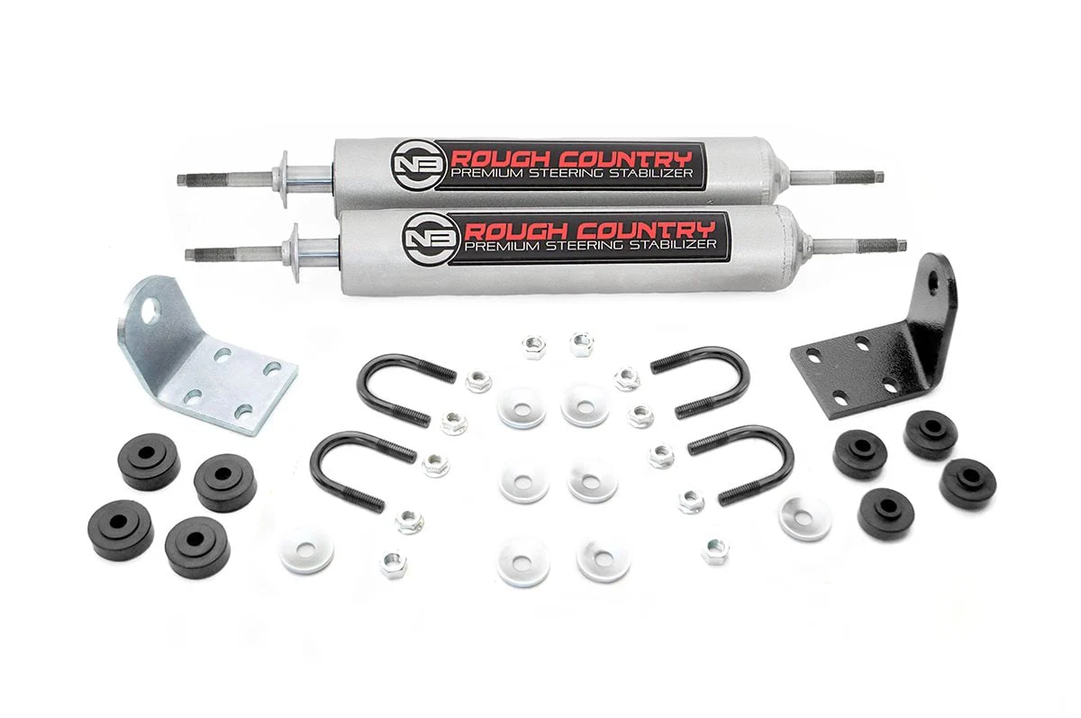 Rough Country N3 Steering Stabilizer Dual Ford Bronco/F-100/F-150 4WD 77-79 8733630