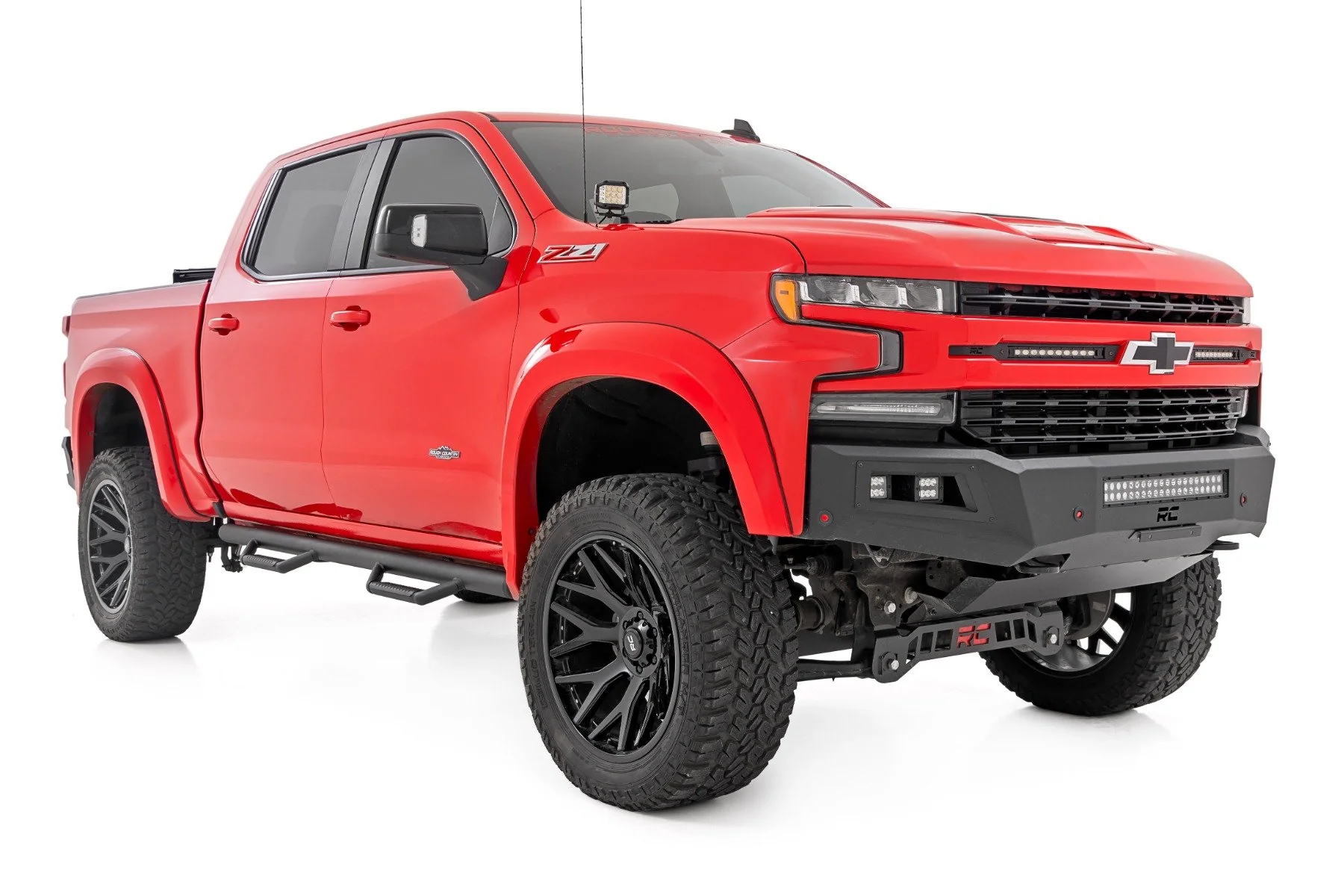 Rough Country Nerf Steps Cab Length Crew Cab Chevy/GMC 1500/2500HD/3500HD 19-24 RCC1980CCB - Image 2
