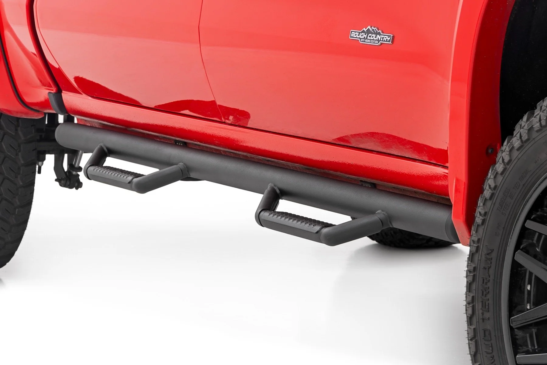 Rough Country Nerf Steps Cab Length Crew Cab Chevy/GMC 1500/2500HD/3500HD 19-24 RCC1980CCB - Image 3