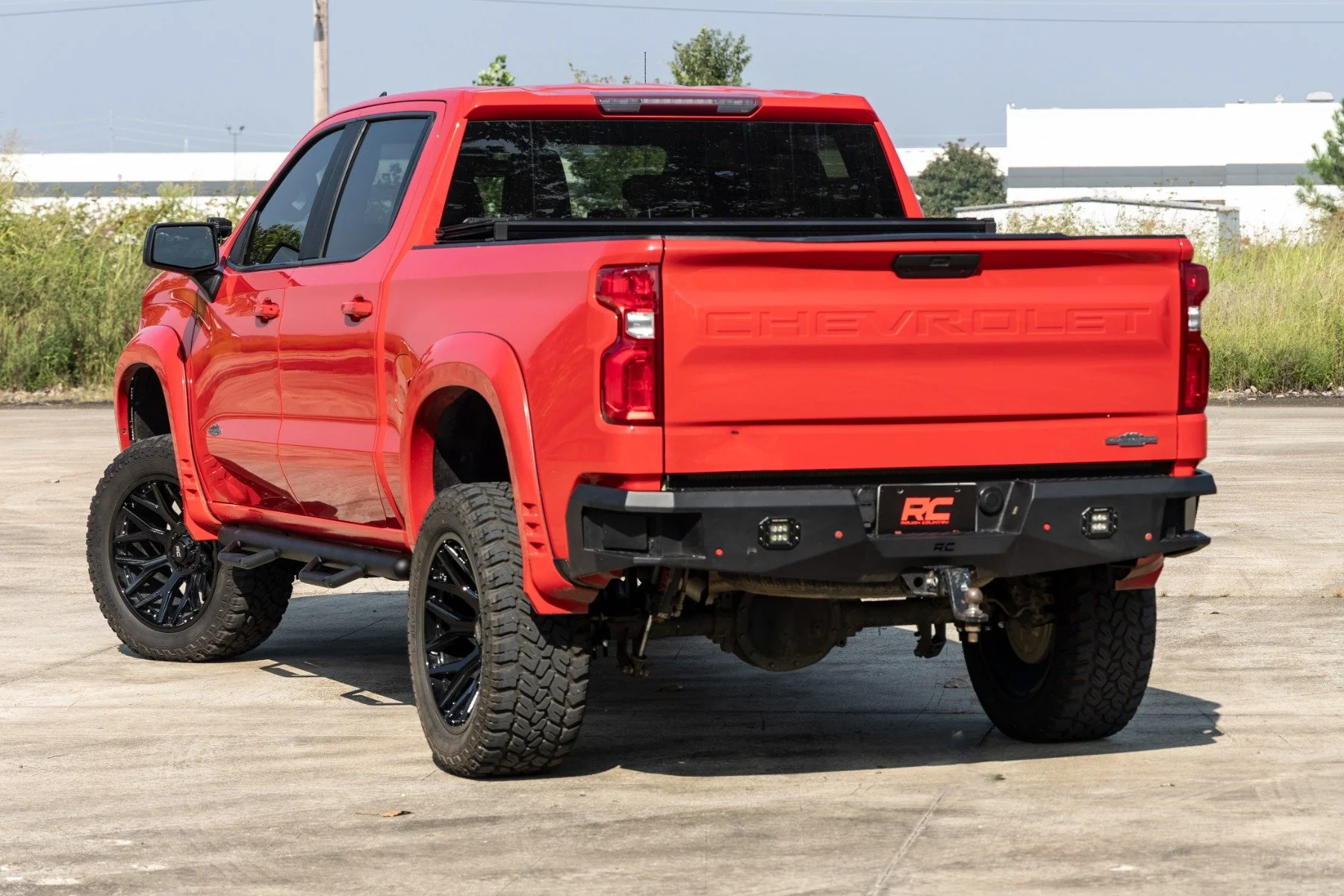 Rough Country Nerf Steps Cab Length Crew Cab Chevy/GMC 1500/2500HD/3500HD 19-24 RCC1980CCB - Image 6