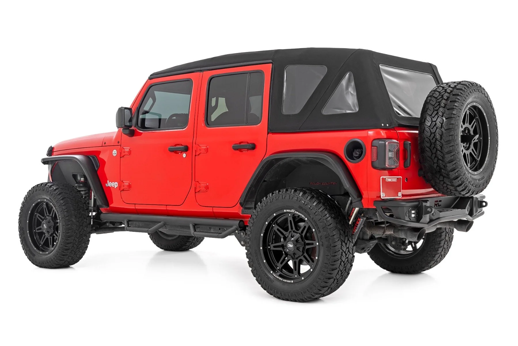 Rough Country Nerf Steps Wheel to Wheel 4Dr Jeep Wrangler JLU 18-24 RC RCJ1866B - Image 2