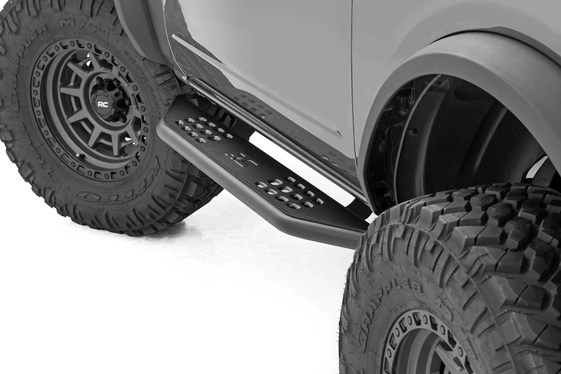 Rough Country OV2 Running Boards Side Step Bars 2-Door Bronco 21-24 14004