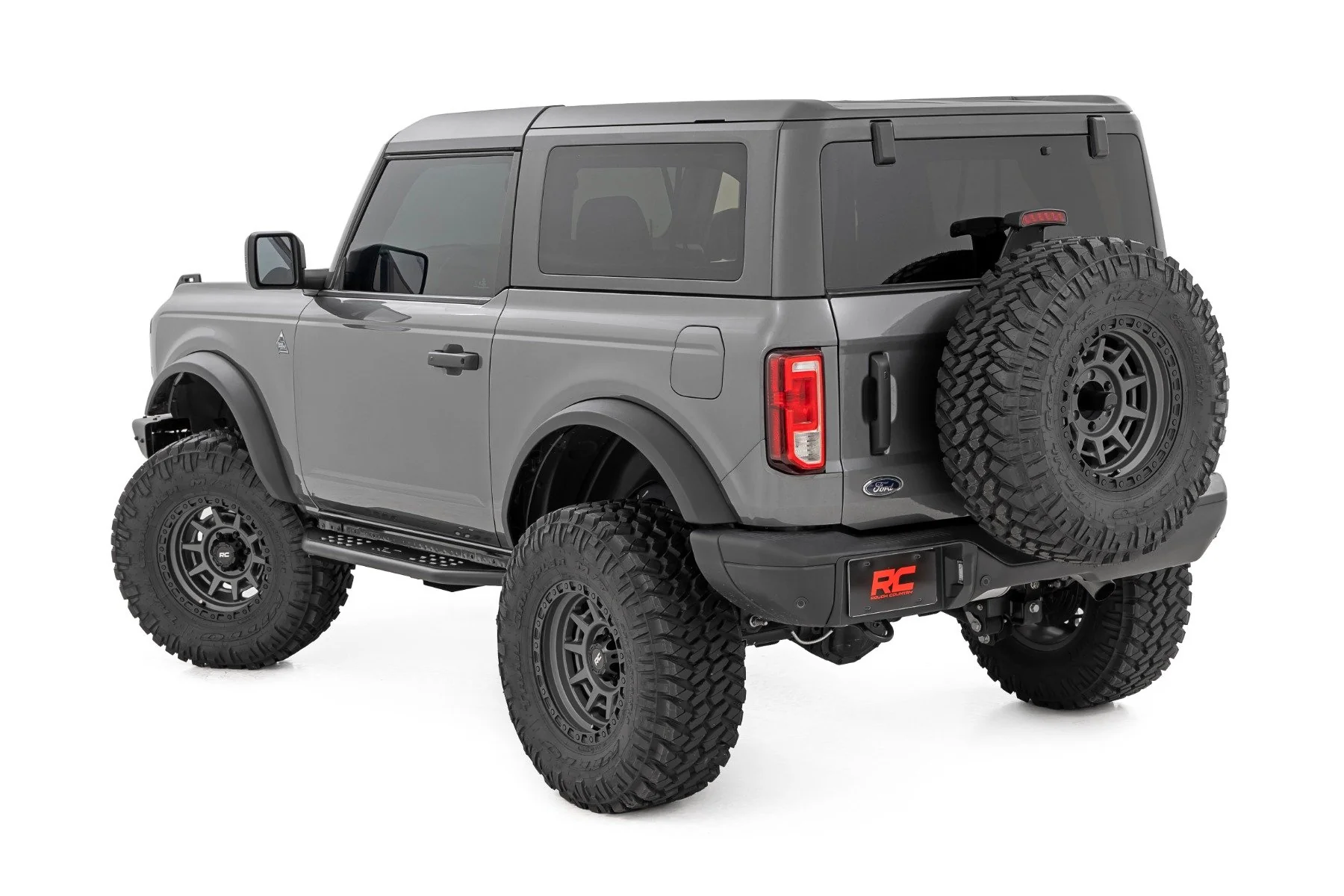 Rough Country OV2 Running Boards Side Step Bars 2-Door Bronco 21-24 14004 - Image 2