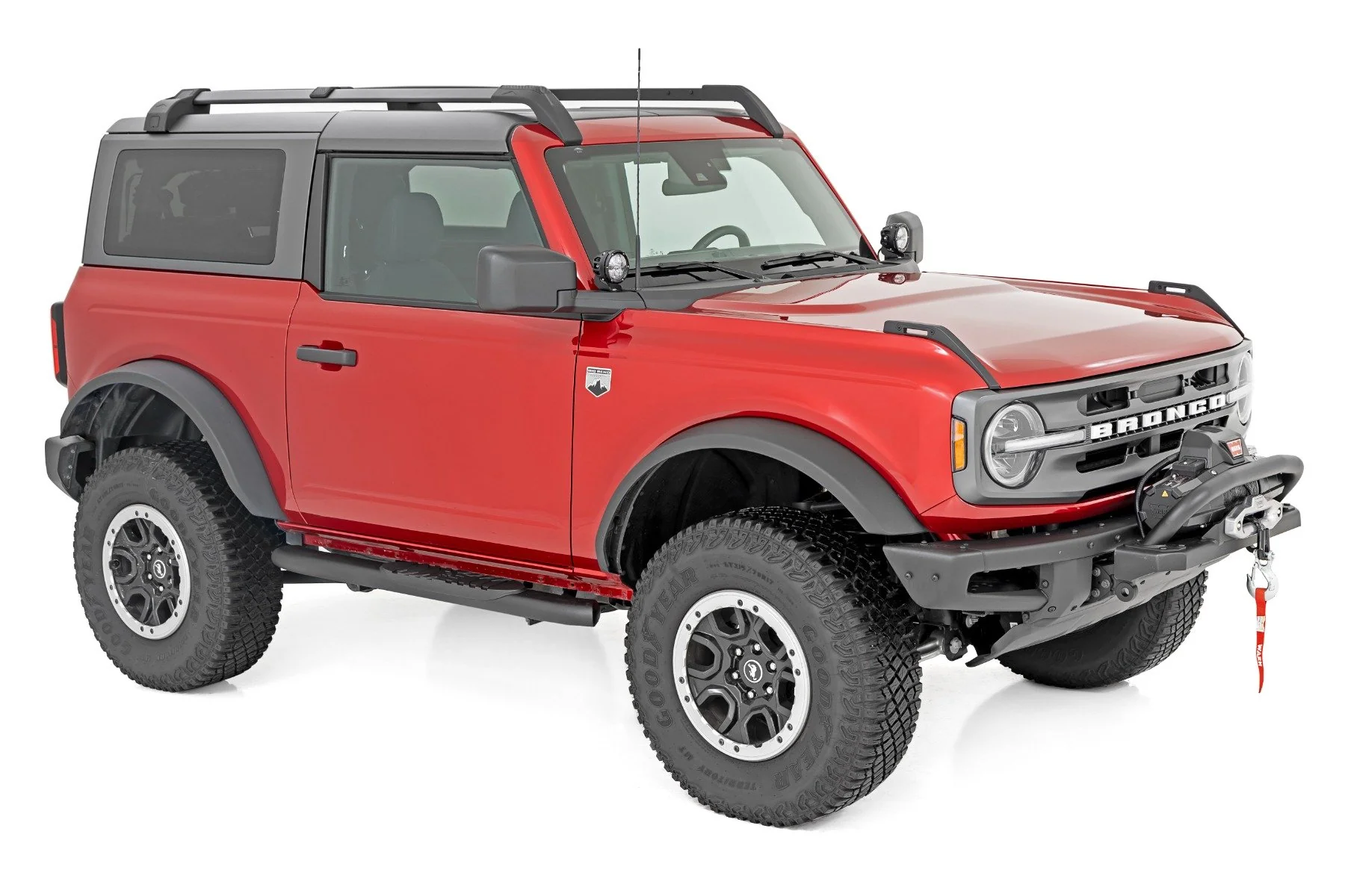 Rough Country Oval Nerf Steps 2-Door Black Ford Bronco 4WD 2021-2022 21012 - Image 3